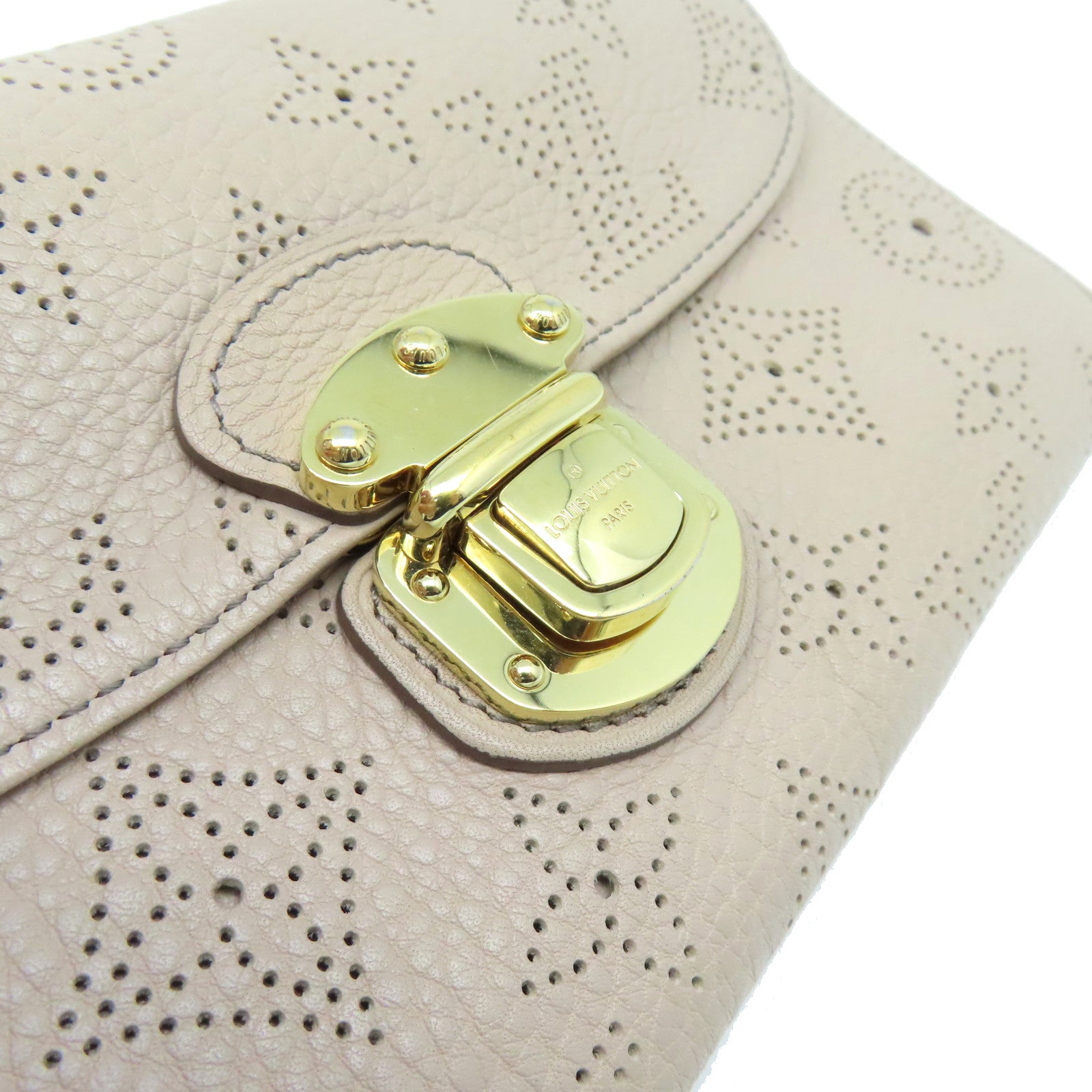 LOUIS VUITTON Mahina Amelia Coquille Long Wallet金扣長錢包杏色