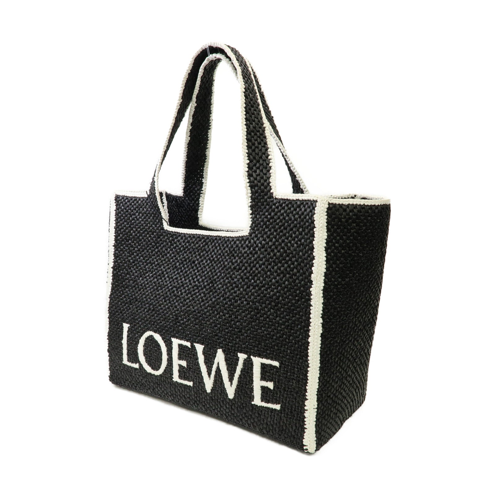 LOEWE 酒椰Tote Bag手挽袋黒色/白色