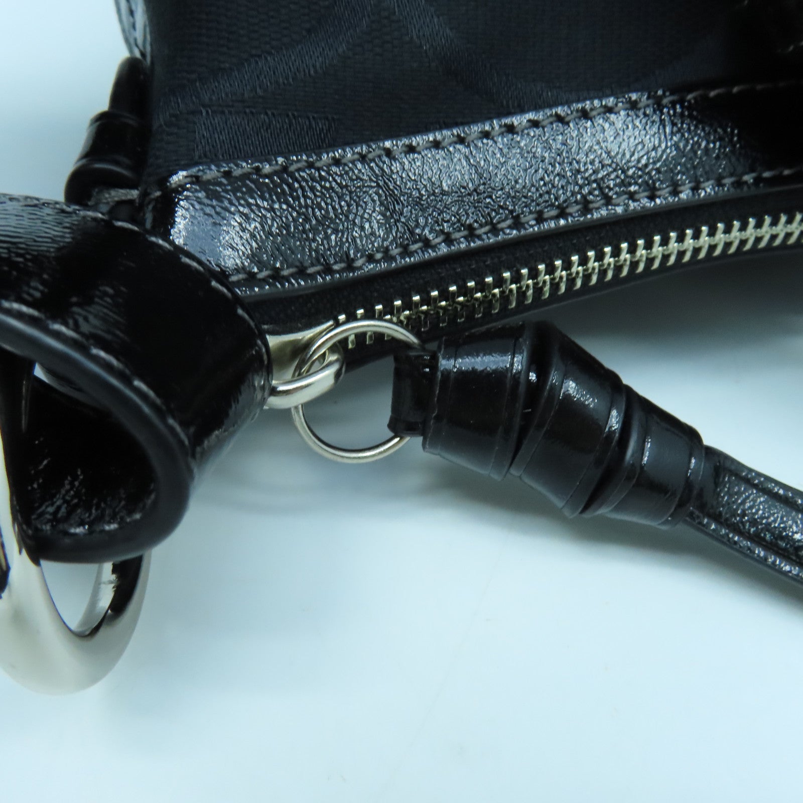 COACH 帆布Shoulder Bag銀扣肩背袋黑色