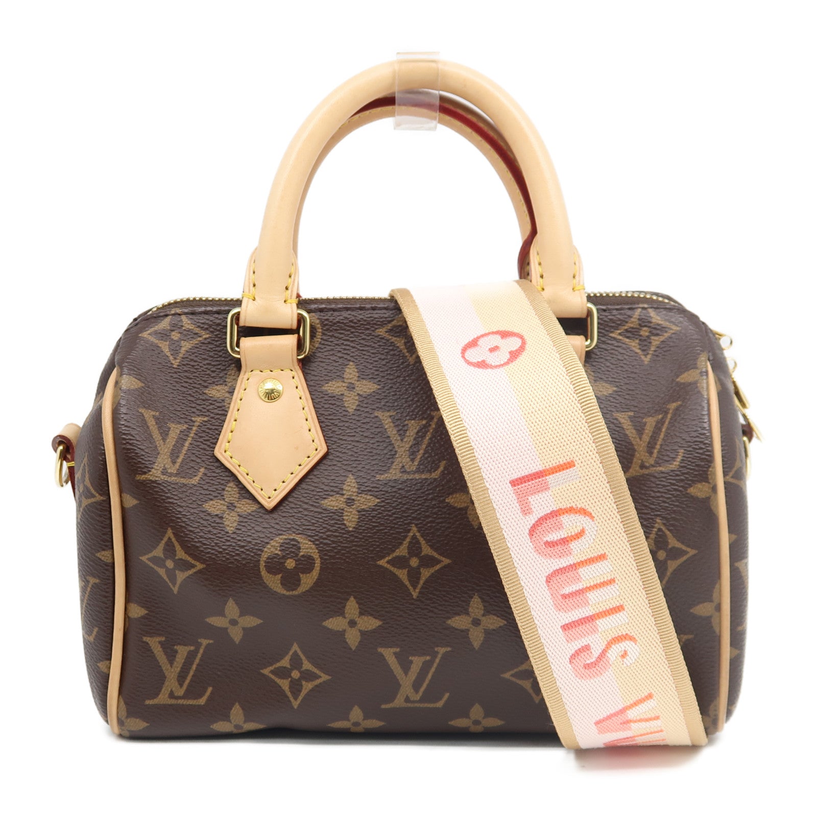 LOUIS VUITTON Monogram Speedy Bandouliere 20金扣手挽肩背兩用袋啡色