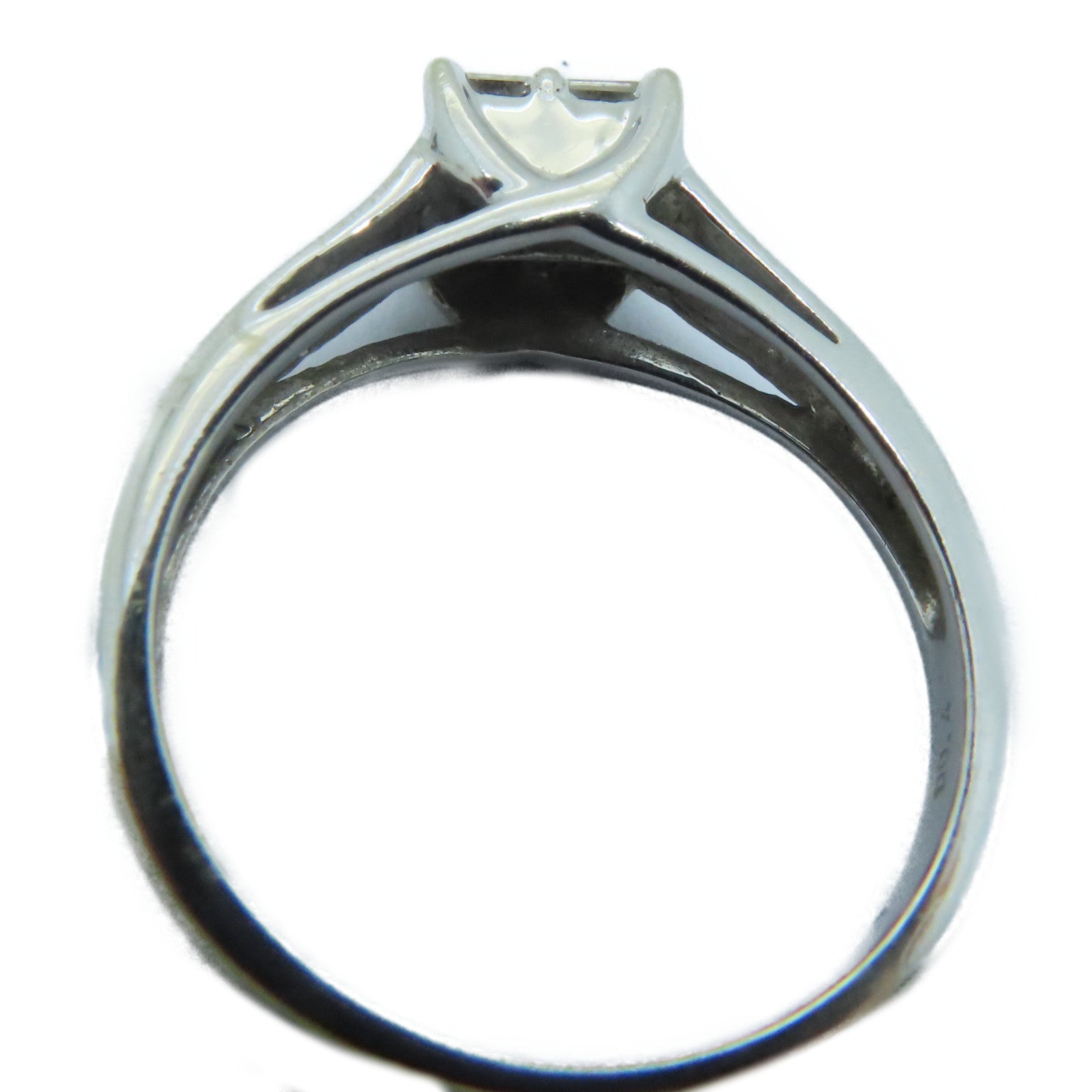 JEWELRY 18K白金Diamond Ring 0.42ct钻石戒指US#6.0