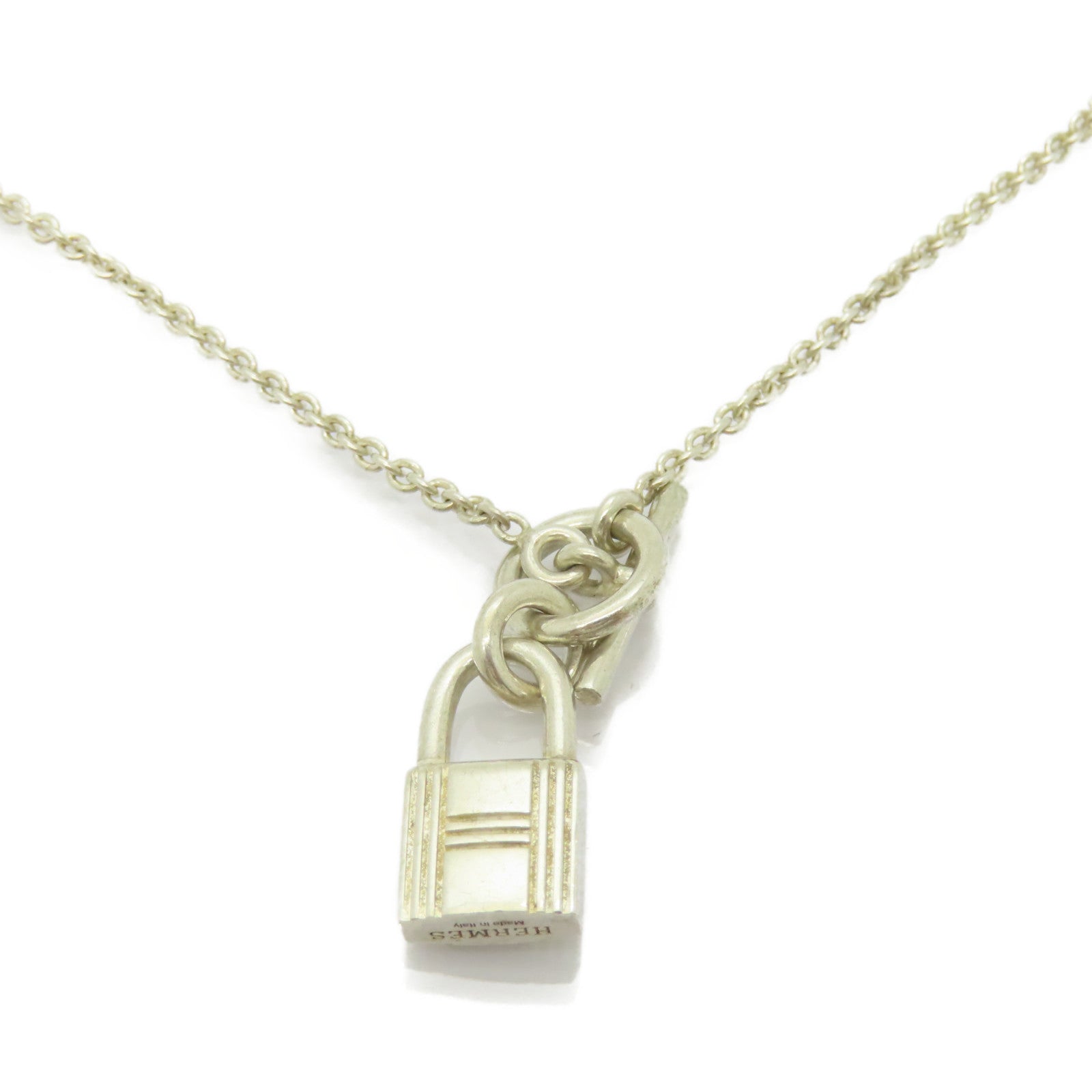 HERMES 925純銀Lock Necklace項鍊