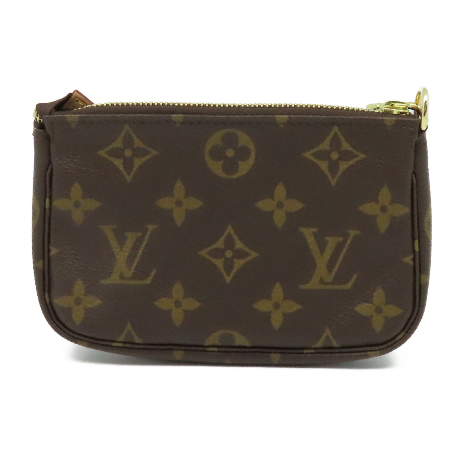 LOUIS VUITTON Monogram Pouch金扣手拿包啡色