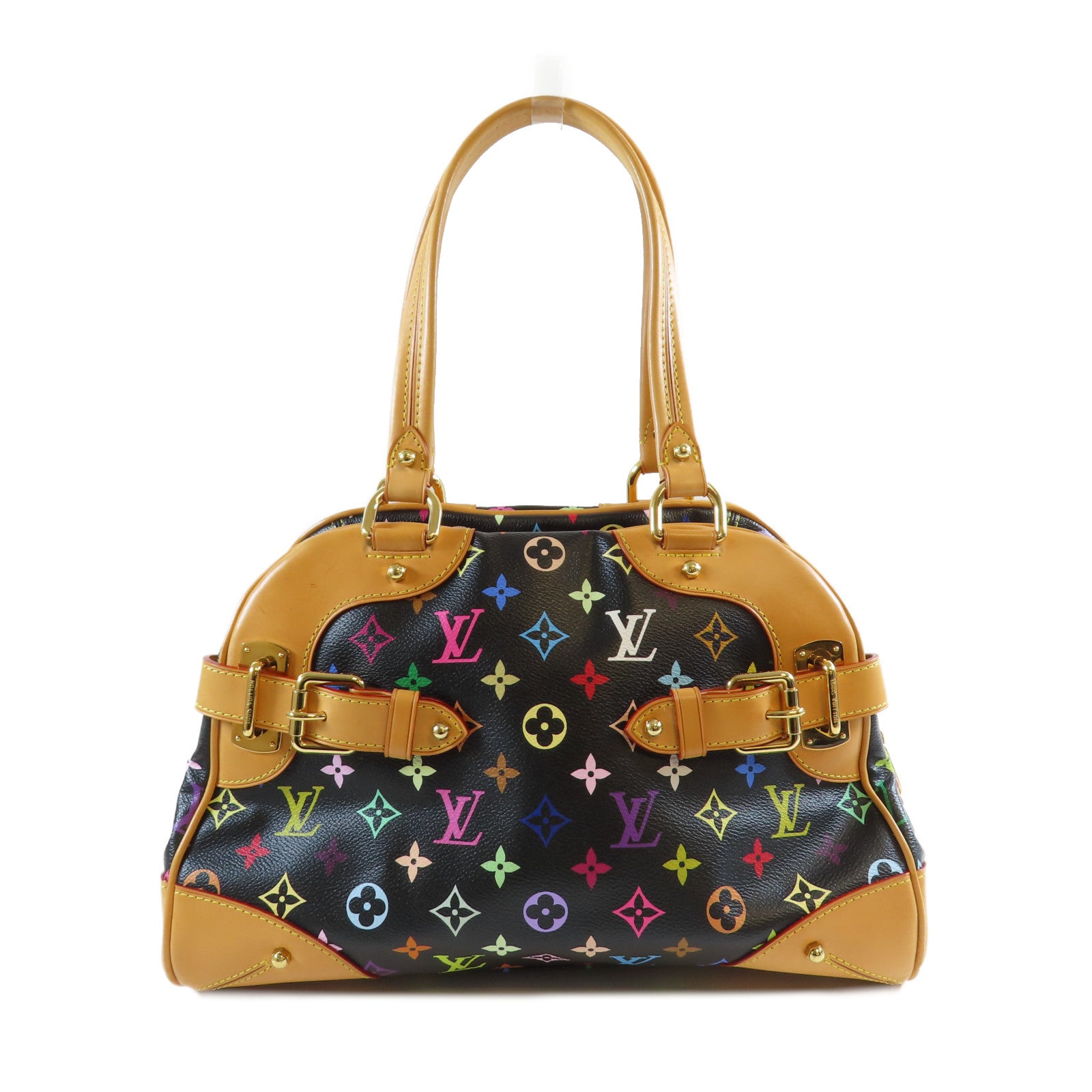 LOUIS VUITTON Monogram Multicolore Claudia金扣肩背袋啡色/黑色