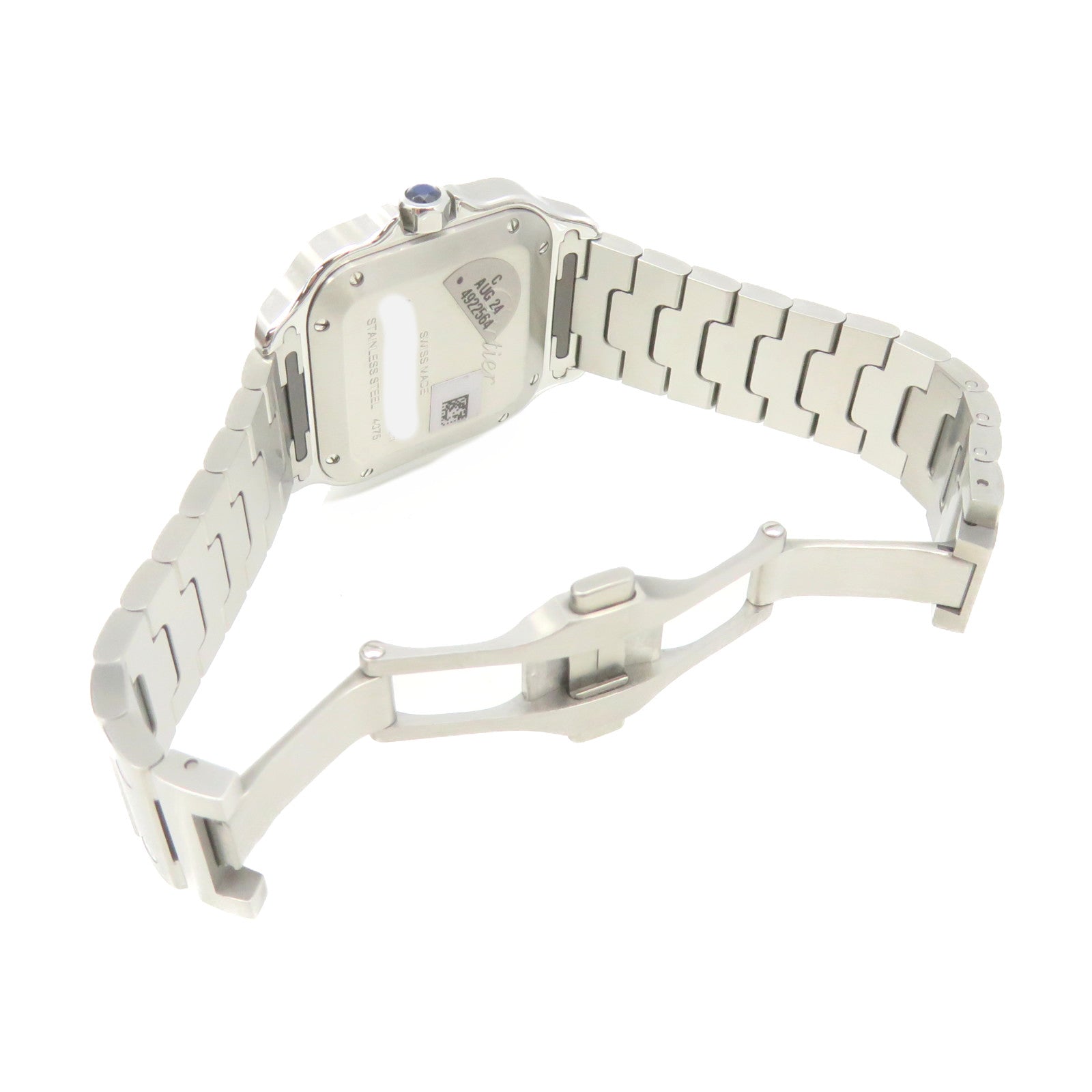 CARTIER SANTOS DE CARTIER Watch不鏽鋼自動機芯手錶白色