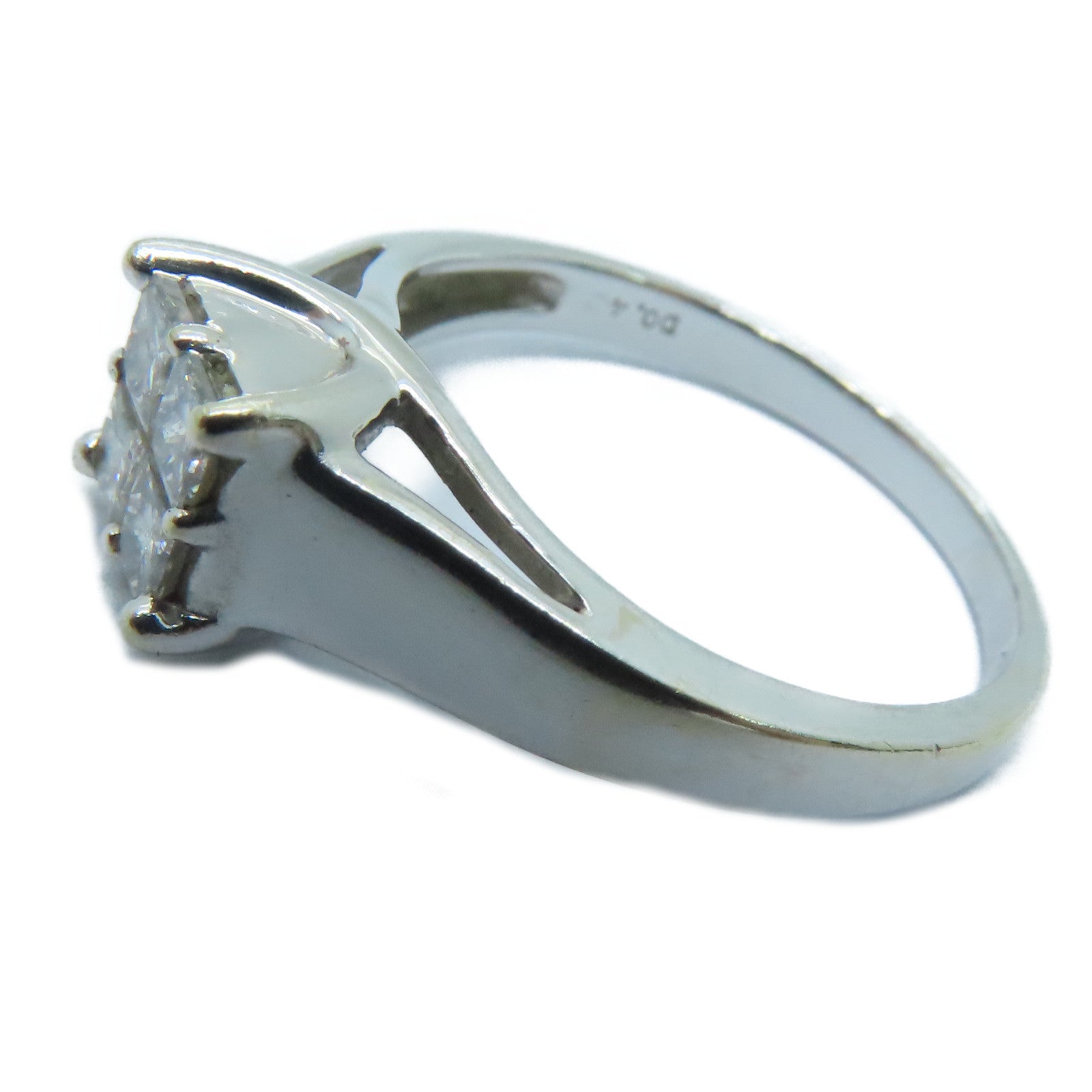 JEWELRY 18K白金Diamond Ring 0.42ct钻石戒指US#6.0