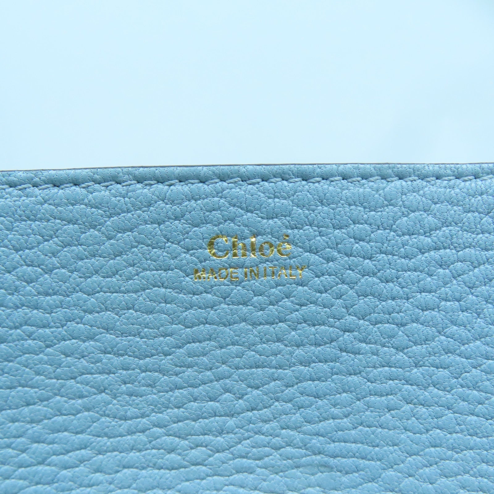 Chloe 牛皮皮革Chain Shoulder金扣鏈帶肩背袋藍色