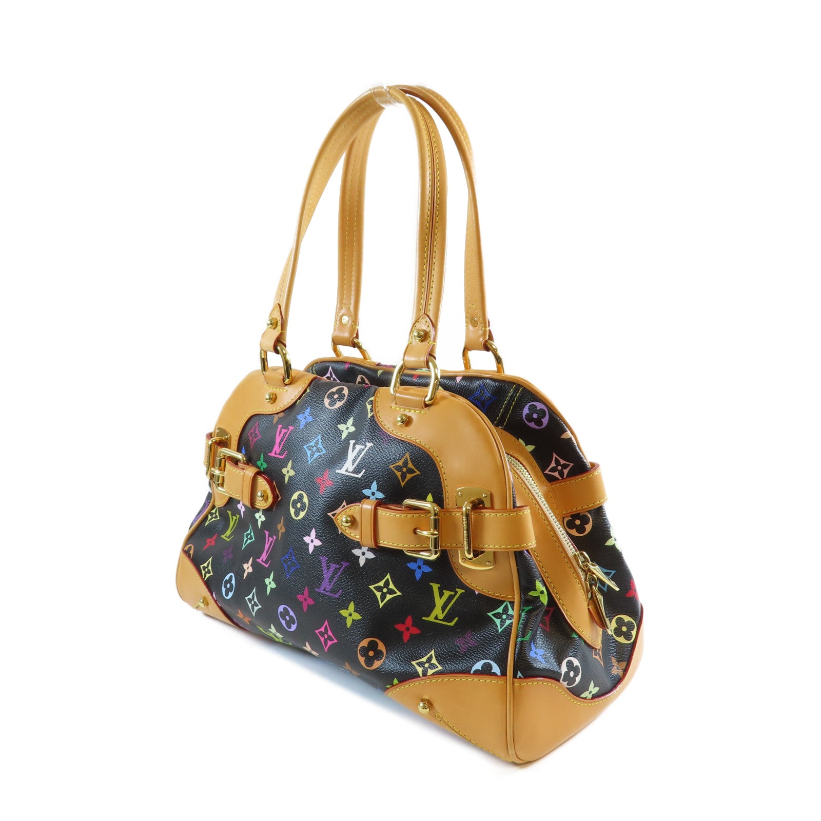 LOUIS VUITTON Monogram Multicolore Claudia金扣肩背袋啡色/黑色