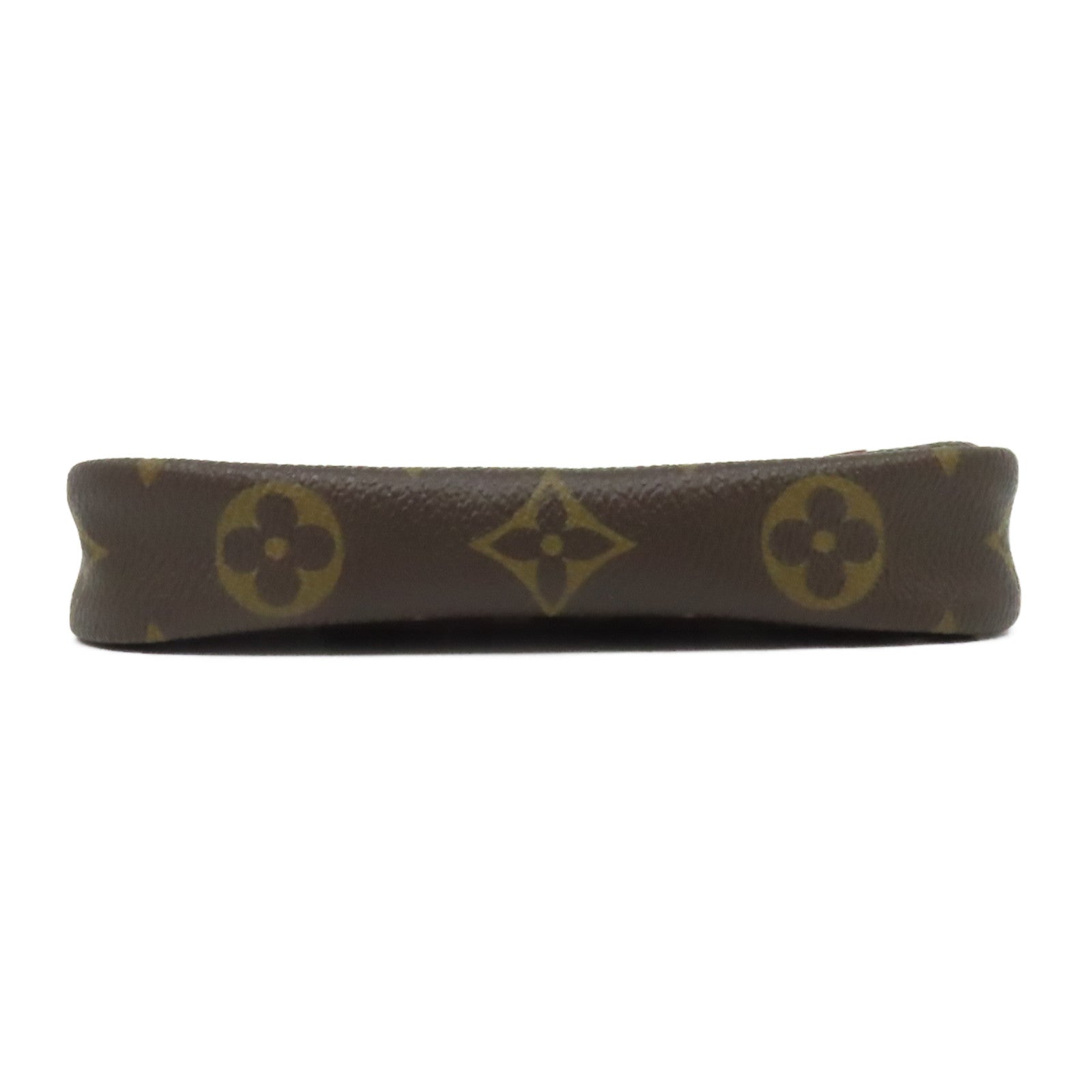 LOUIS VUITTON Monogram Pouch金扣手拿包啡色