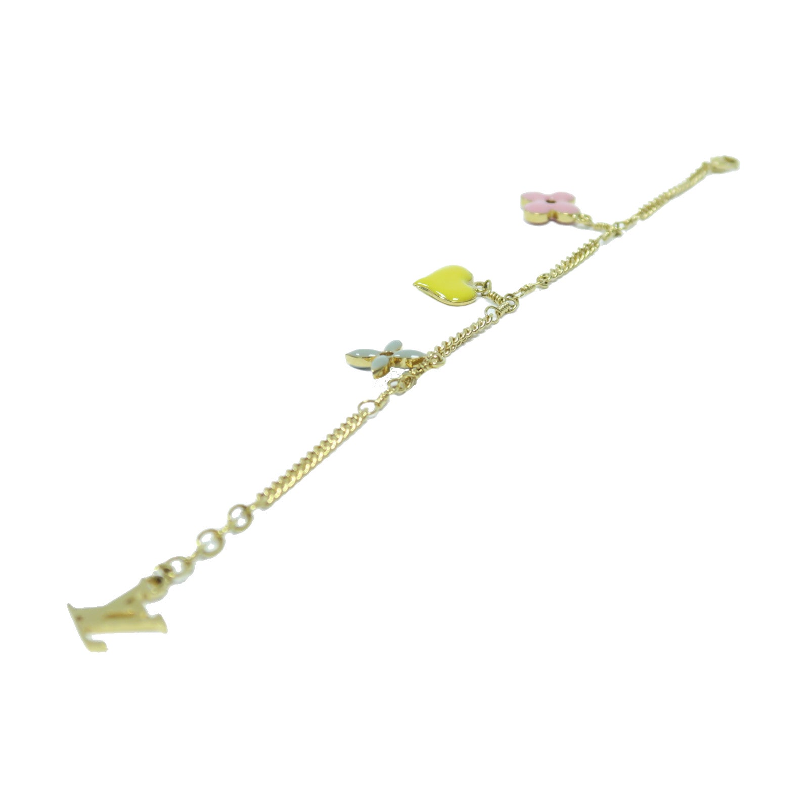 LOUIS VUITTON 鍍金Bracelet手鏈粉紅色/黃色/綠色