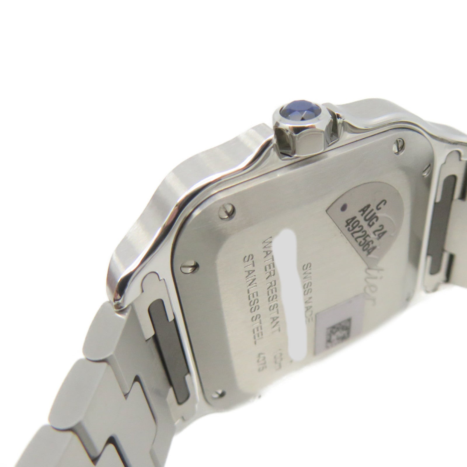 CARTIER SANTOS DE CARTIER Watch不鏽鋼自動機芯手錶白色