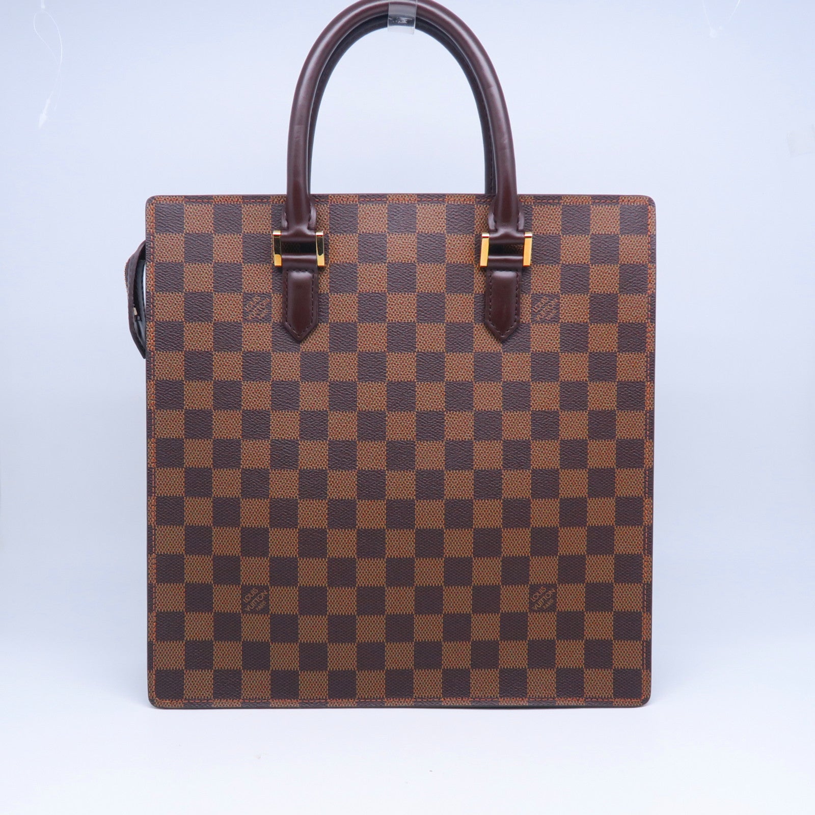 LOUIS VUITTON 【激減優惠】Damier Ebene Venice PM金扣手挽袋啡色