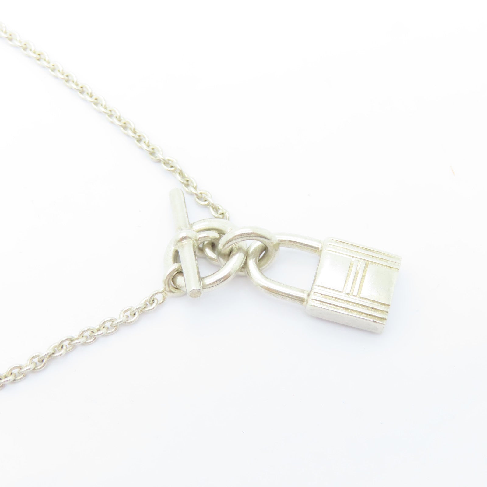 HERMES 925純銀Lock Necklace項鍊