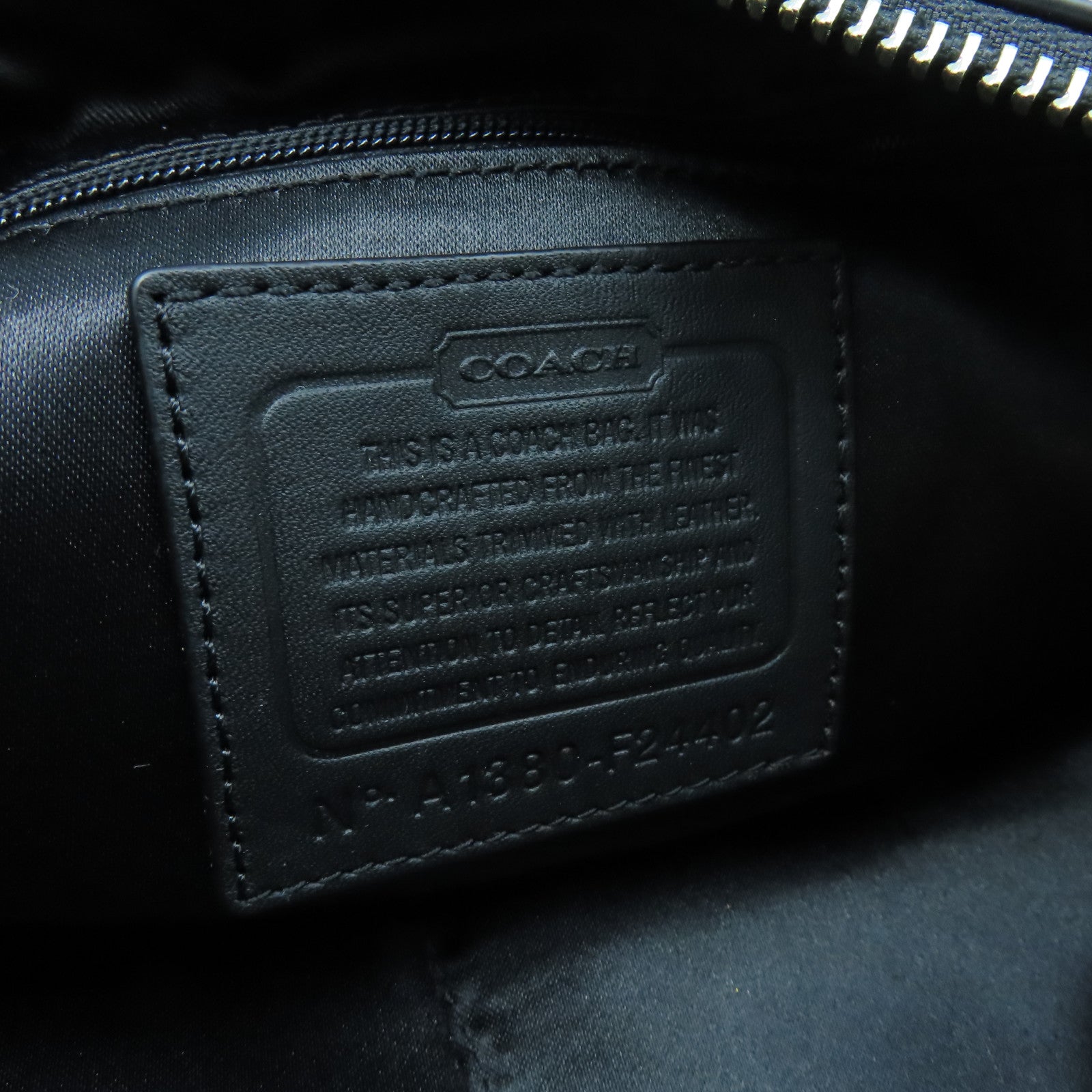 COACH 帆布Shoulder Bag銀扣肩背袋黑色