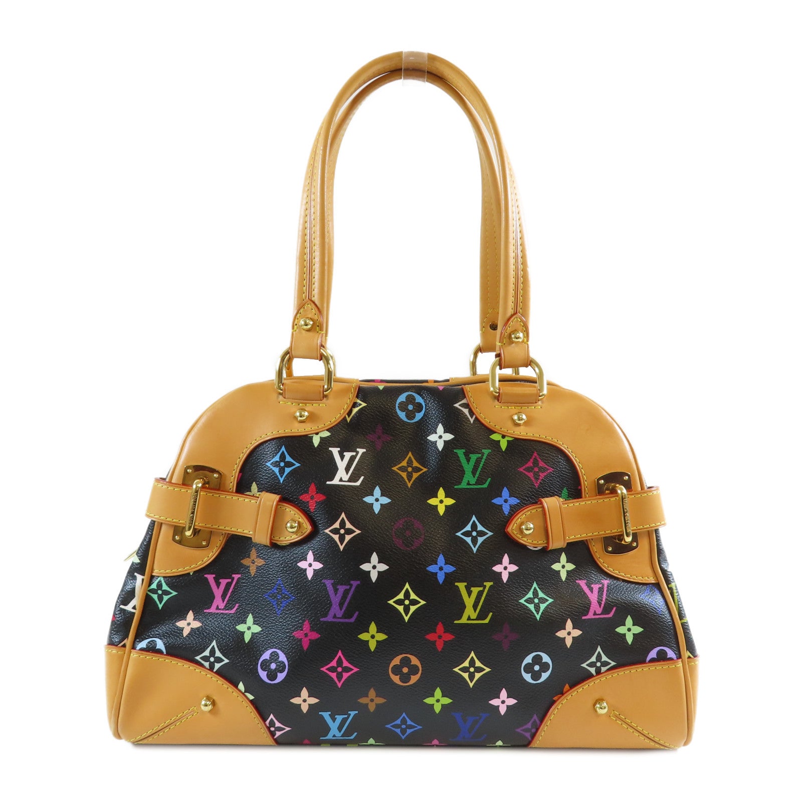 LOUIS VUITTON Monogram Multicolore Claudia金扣肩背袋啡色/黑色