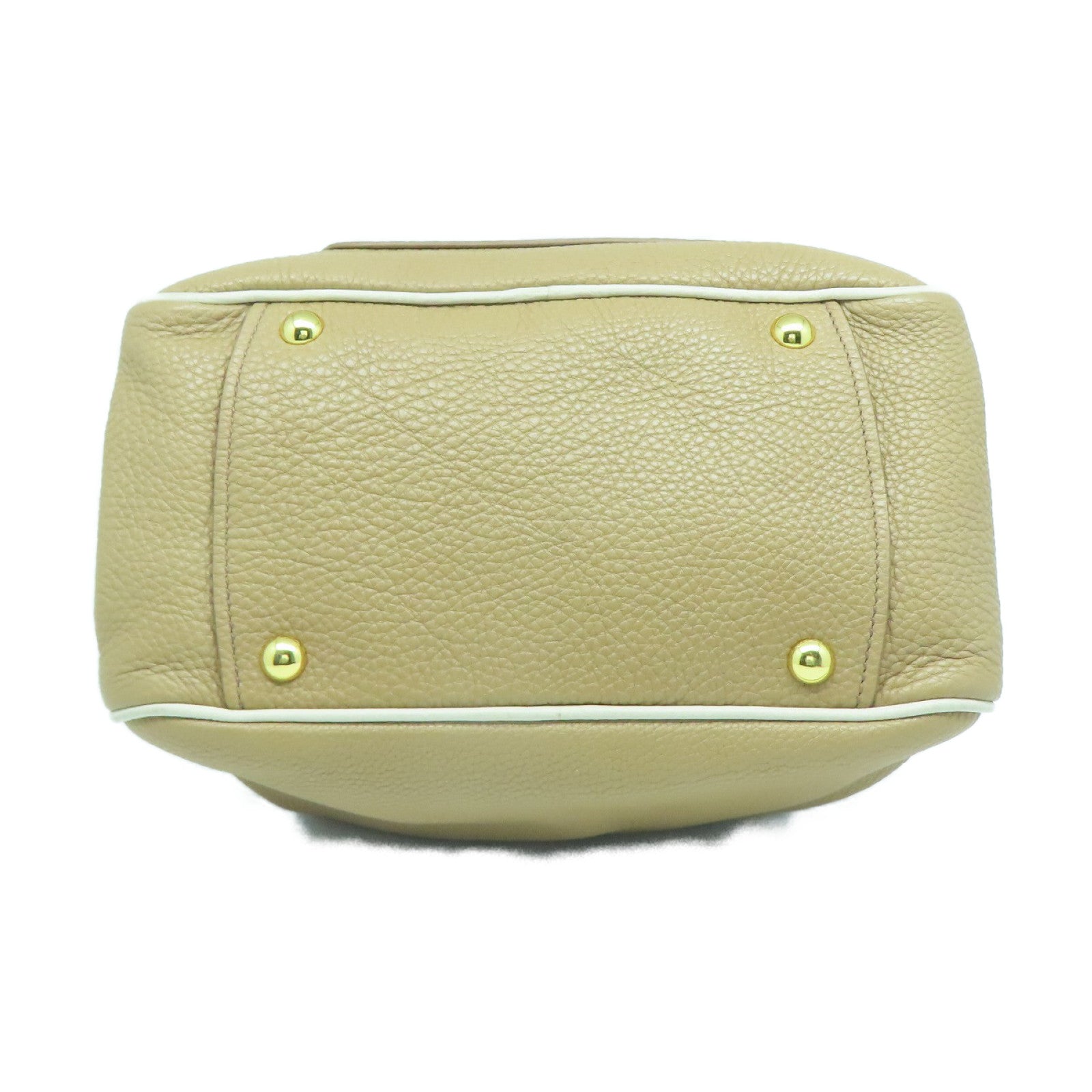 Miu Miu 牛皮皮革2 Way Shoulder金扣手挽肩背兩用袋啡色