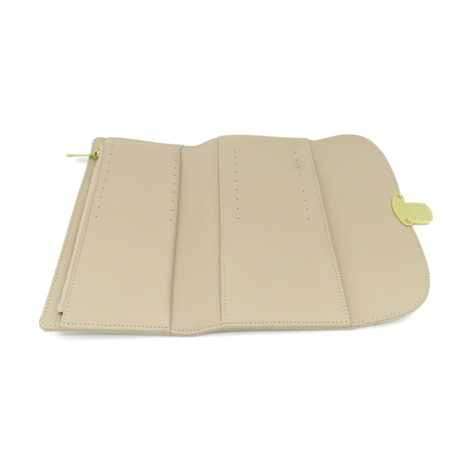 LOUIS VUITTON Mahina Amelia Coquille Long Wallet金扣長錢包杏色