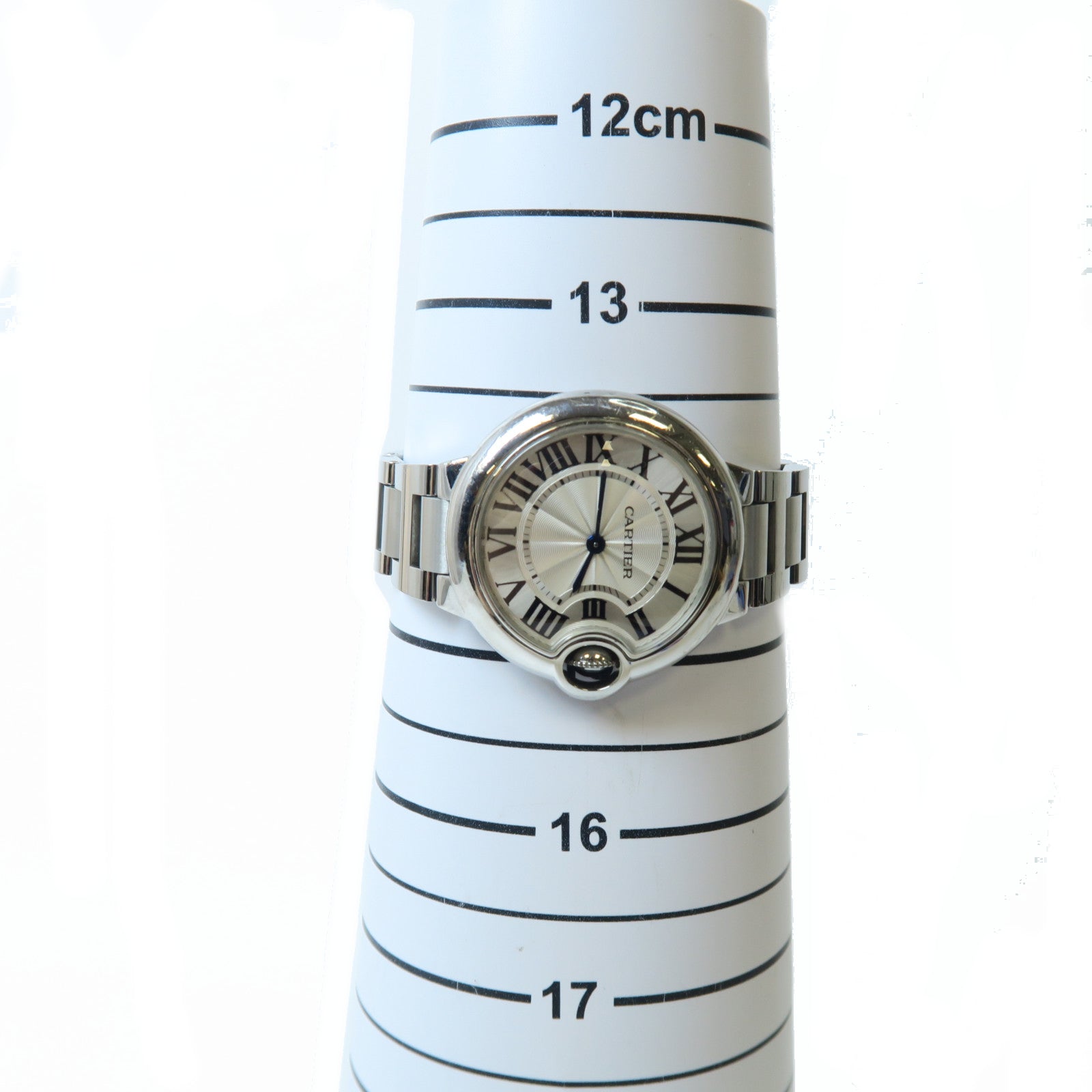 CARTIER Ballon Bleu MM不鏽鋼石英機芯手錶銀色