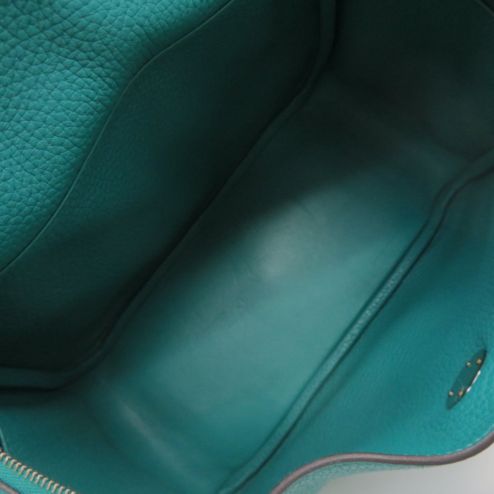 HERMES Clemence皮革Lindy 26 Shoulder Bag银扣肩背袋7F绿色