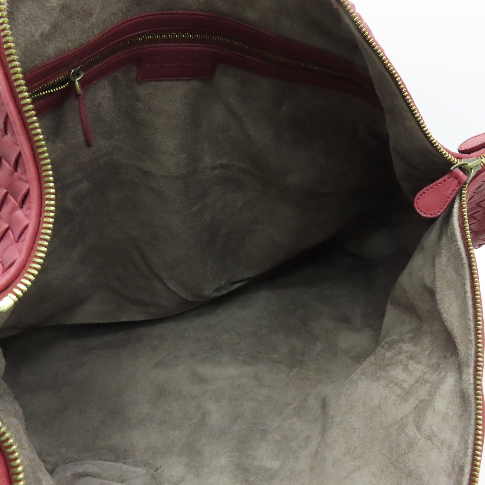 BOTTEGA VENETA 織紋皮革2way Shoulder Bag金扣手挽肩背兩用袋紅色