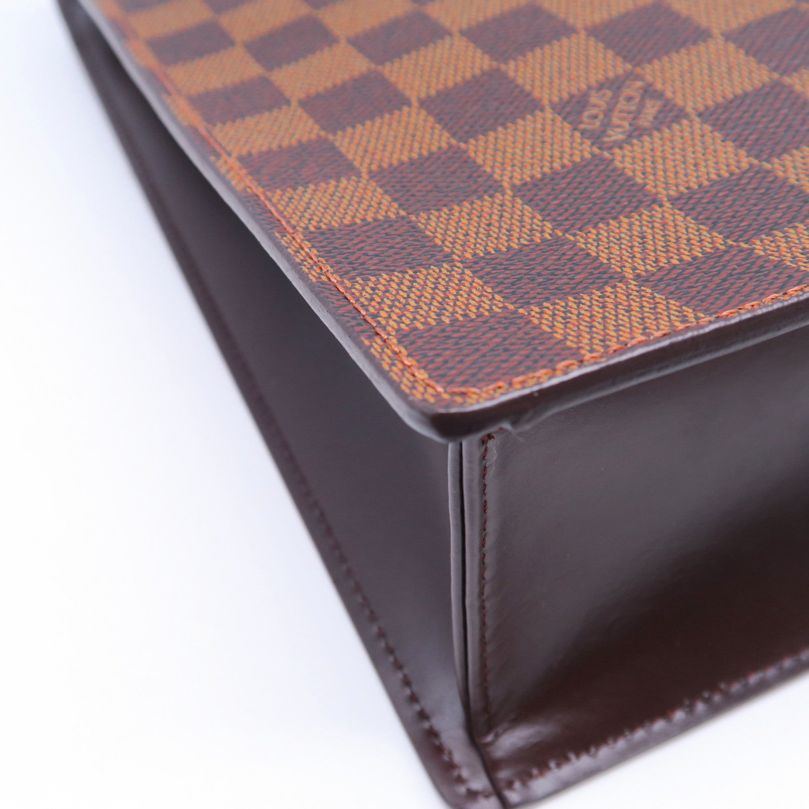 LOUIS VUITTON 【激減優惠】Damier Ebene Venice PM金扣手挽袋啡色