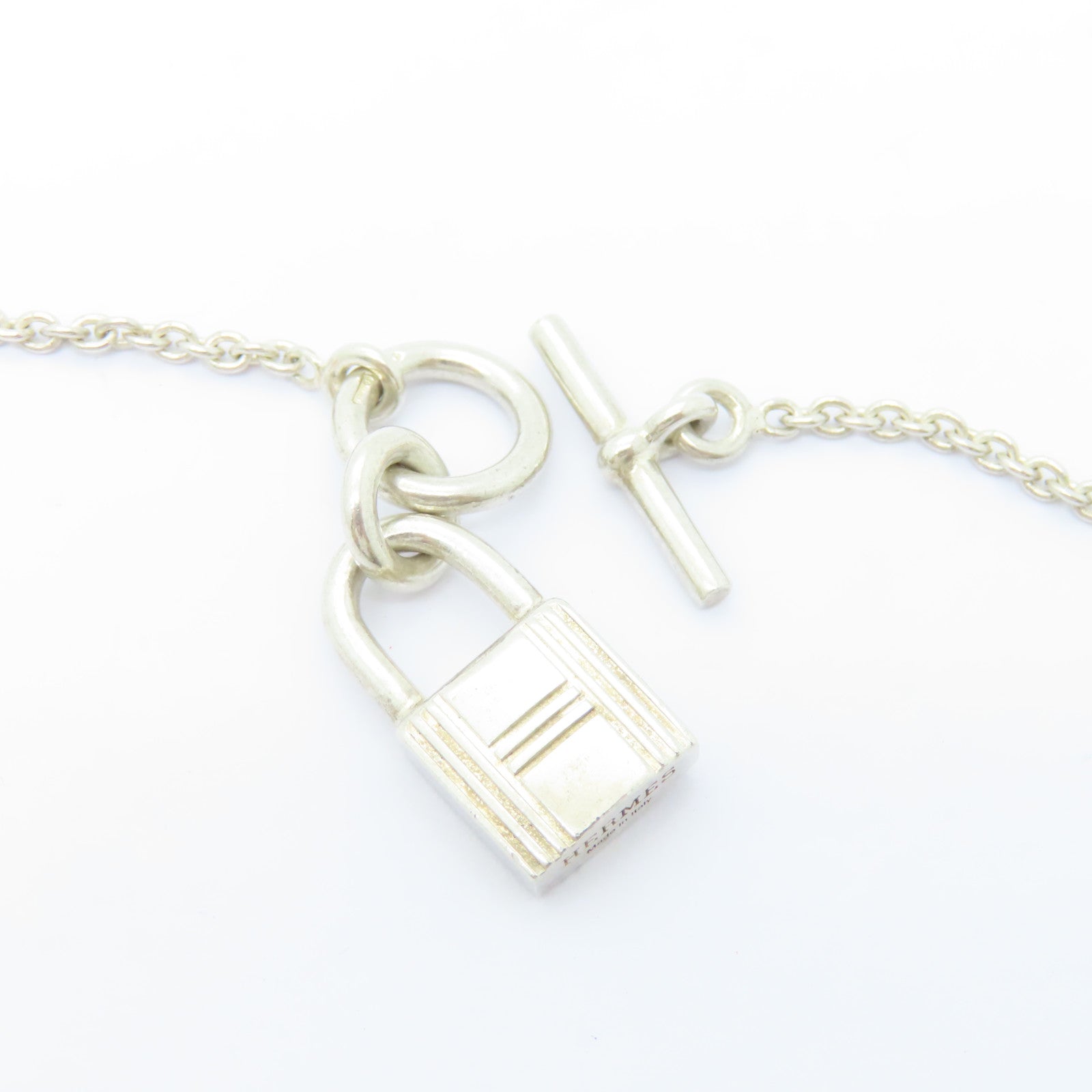 HERMES 925純銀Lock Necklace項鍊