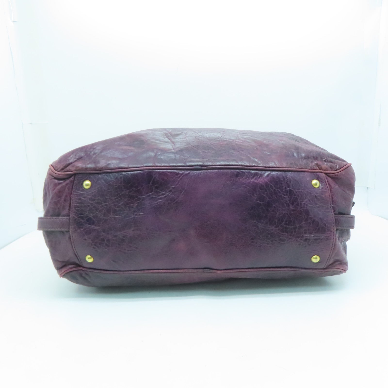 Miu Miu 牛皮皮革Shoulder Bag金扣手挽肩背兩用袋紫色