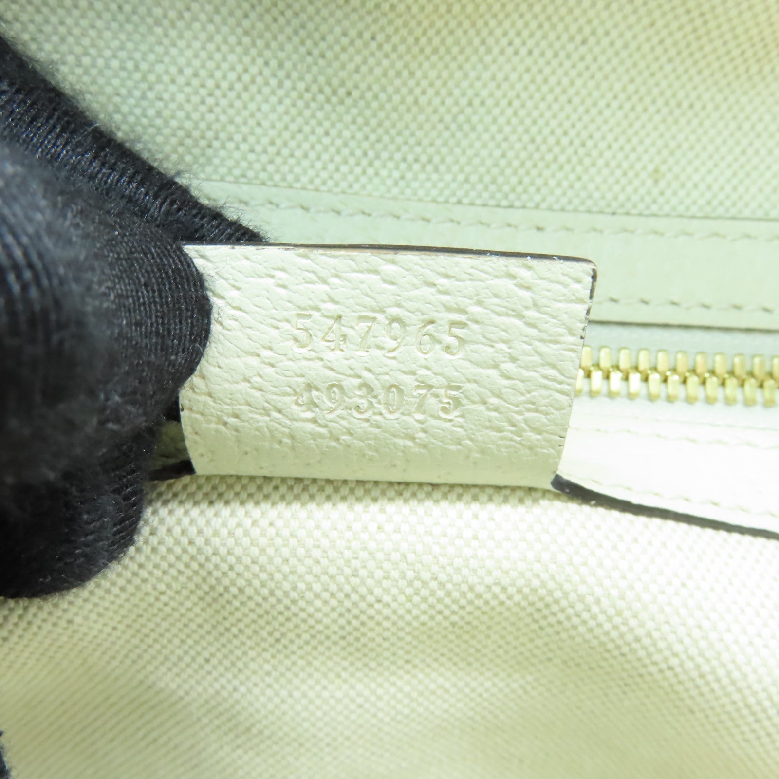 GUCCI 塗層帆布Ophidia GG Backpack銀扣背包米色/白色