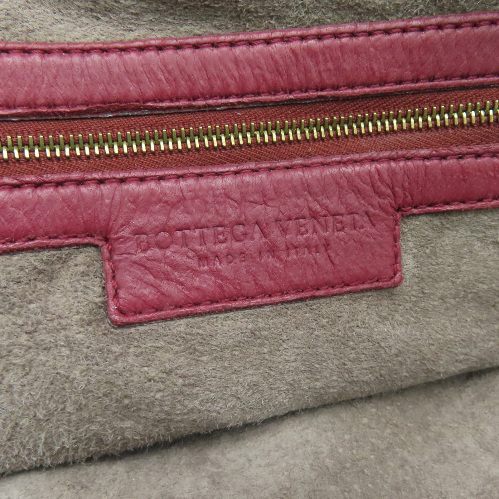 BOTTEGA VENETA 織紋皮革2way Shoulder Bag金扣手挽肩背兩用袋紅色