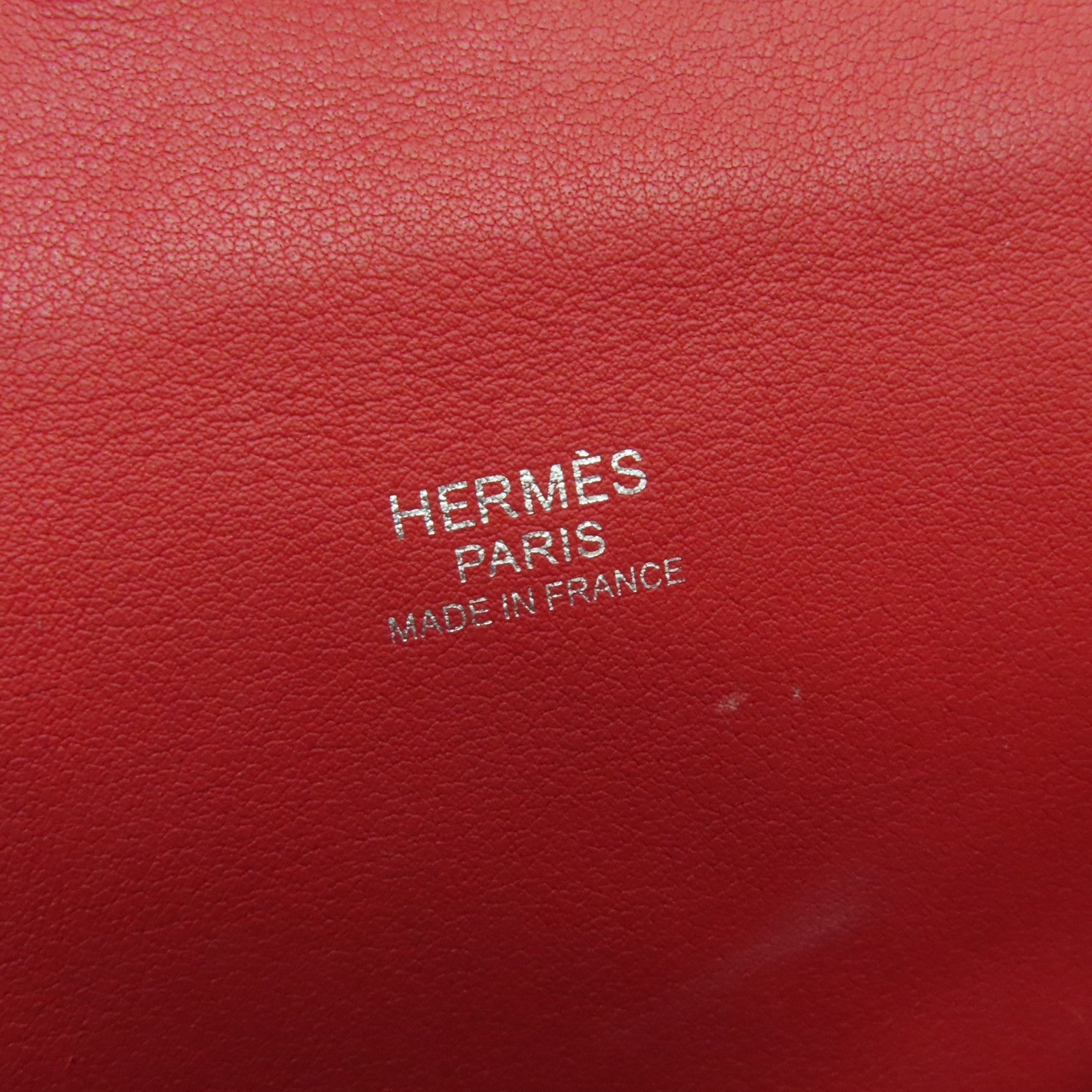 HERMES Swift皮革Tool Box 20銀扣手挽肩背兩用袋Vermillon紅色