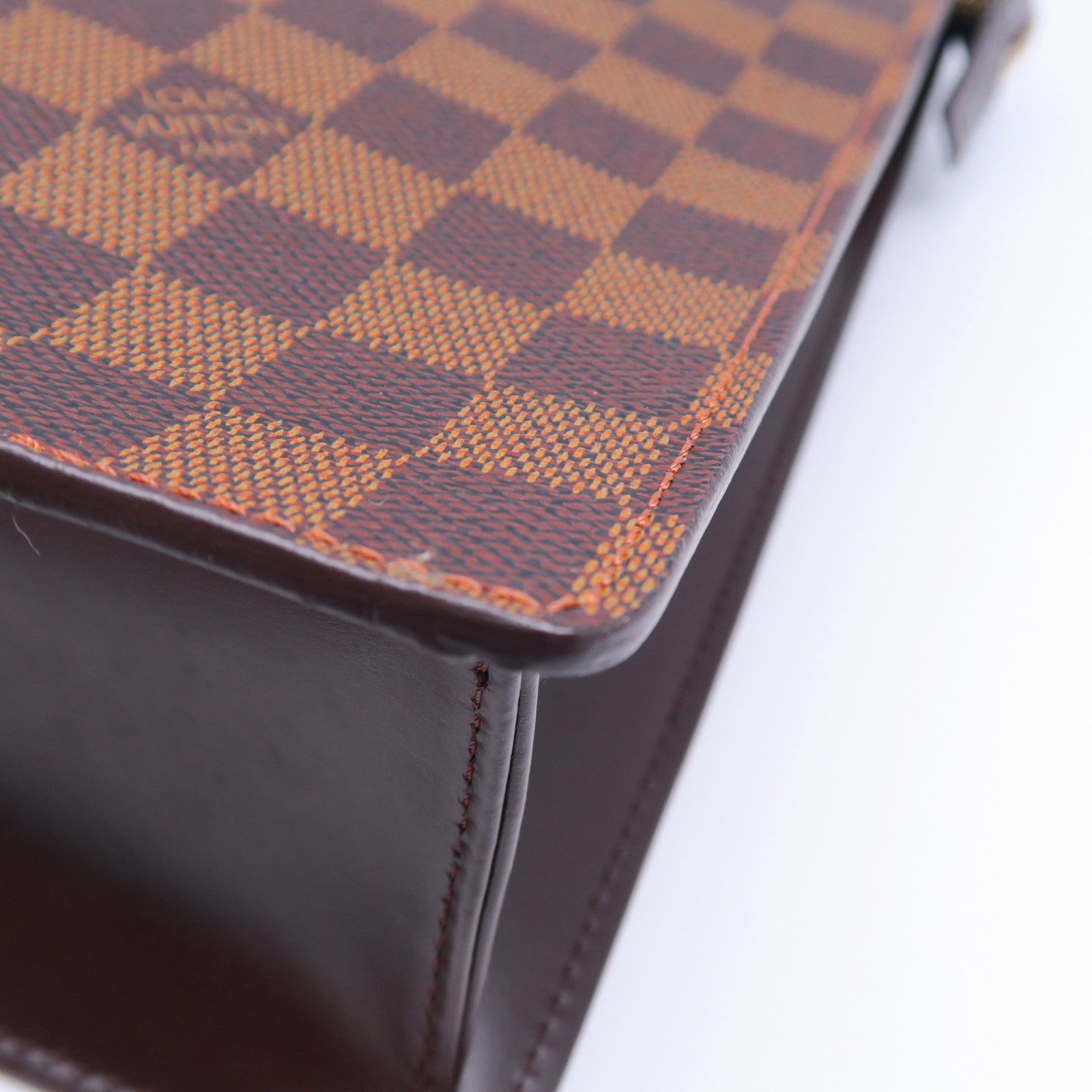 LOUIS VUITTON 【激減優惠】Damier Ebene Venice PM金扣手挽袋啡色