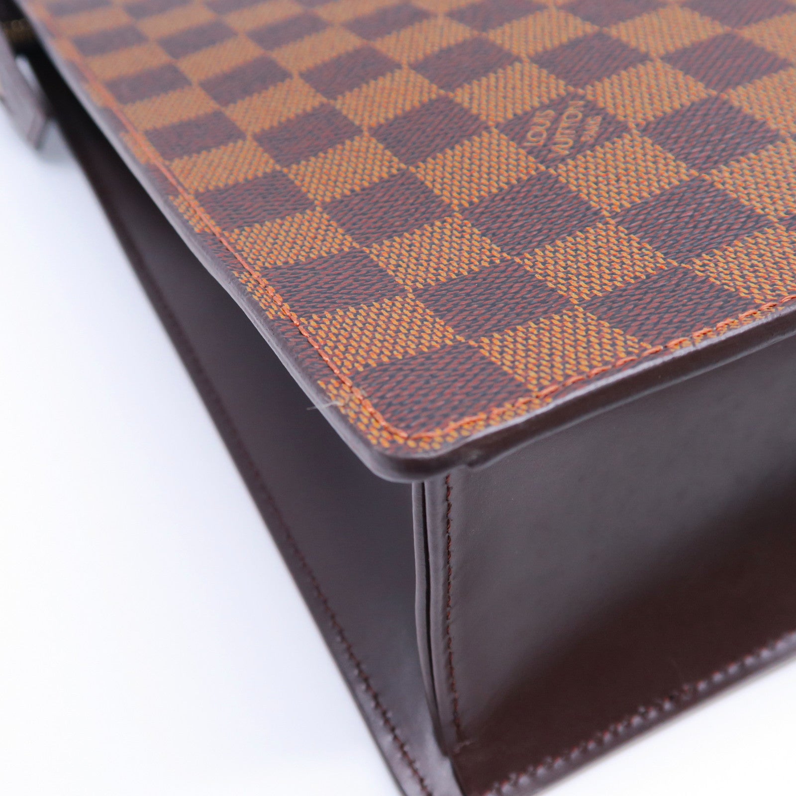 LOUIS VUITTON 【激減優惠】Damier Ebene Venice PM金扣手挽袋啡色