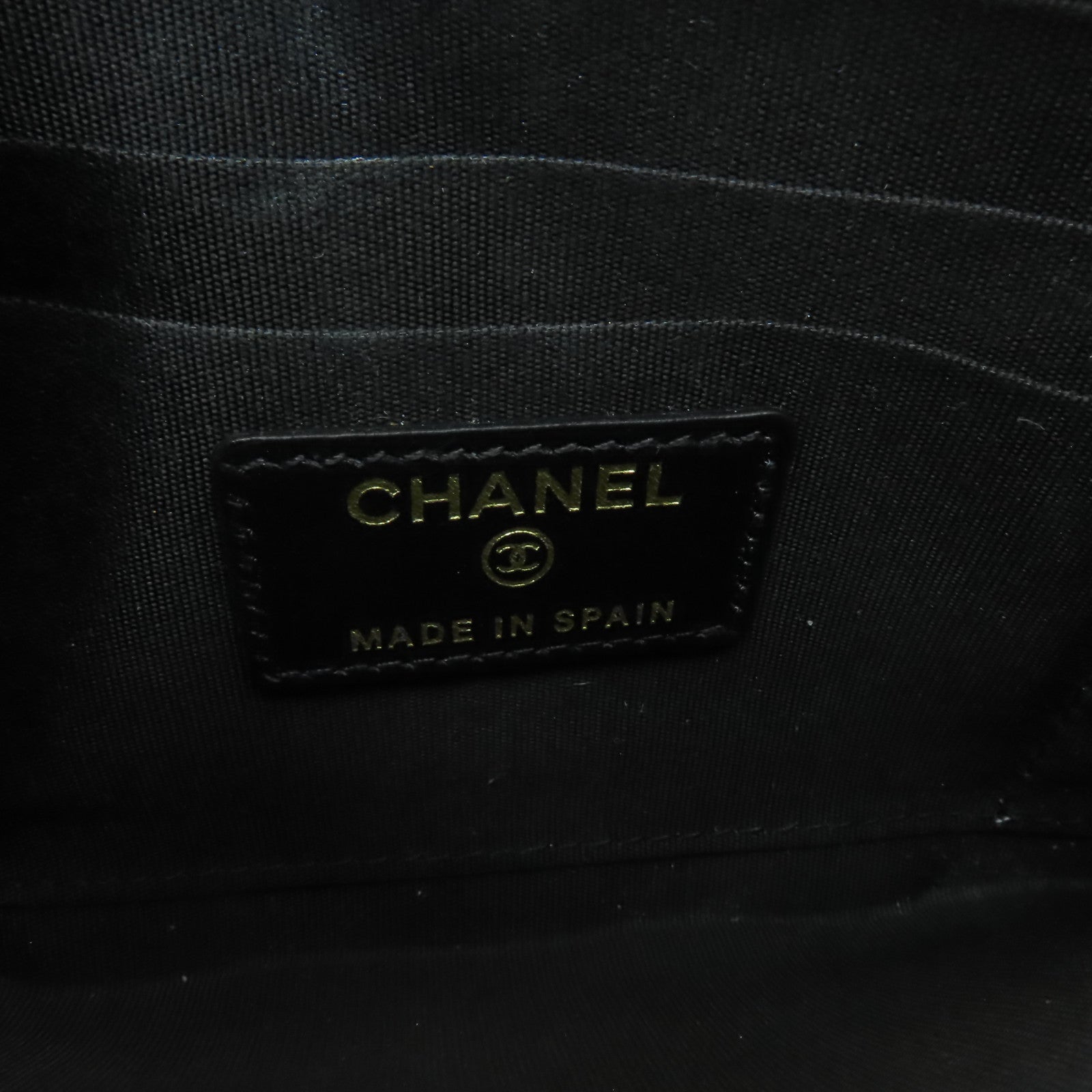CHANEL Caviar皮革Clutch Bag金扣手拿包黒色