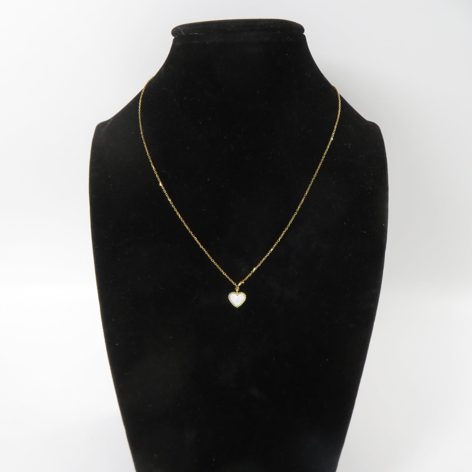 Van Cleef & Arpels 18K黃金Sweet Alhambra heart Pendant項鏈白色