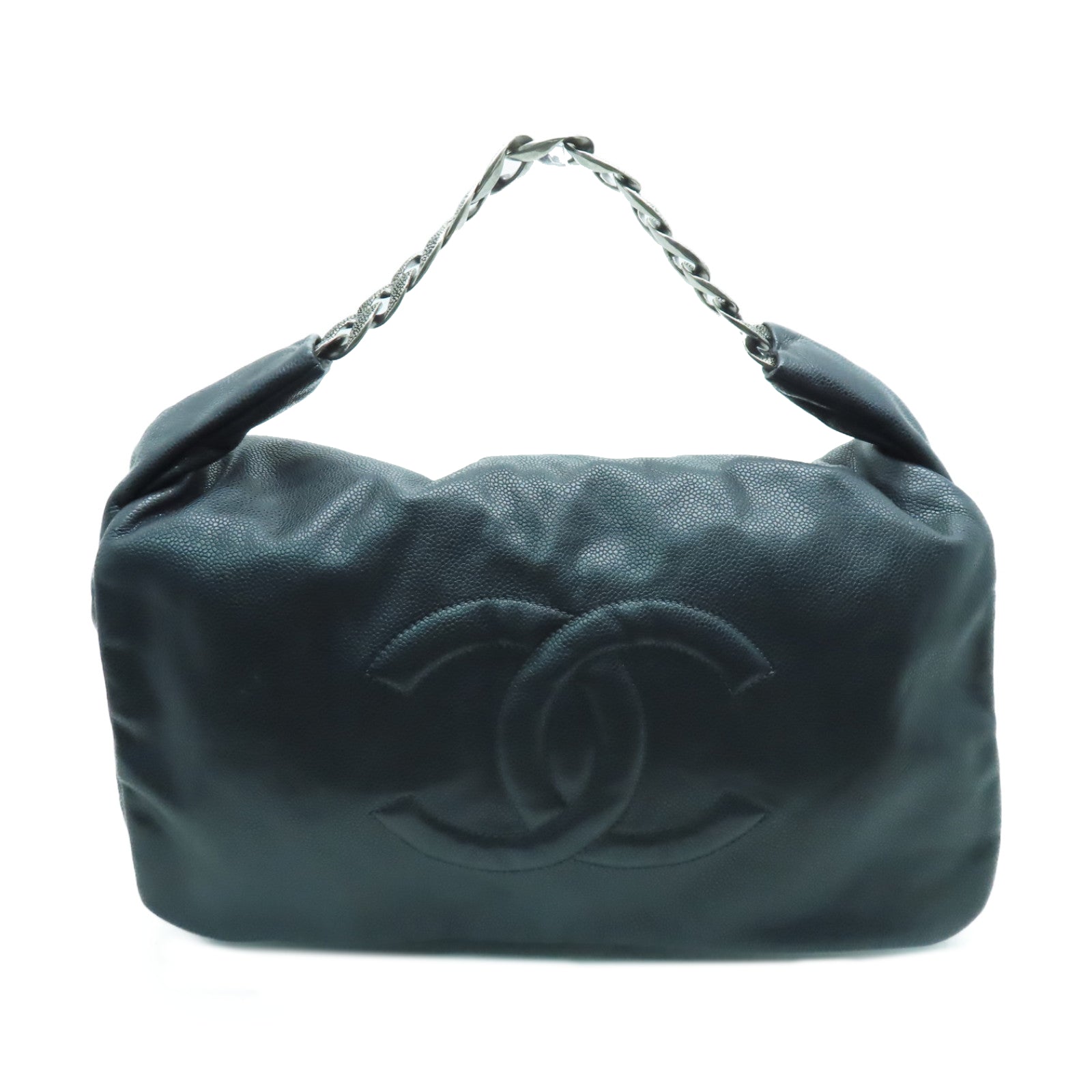CHANEL 【激減優惠】Caviar皮革Shoulder Bag手挽袋/肩背袋黑色