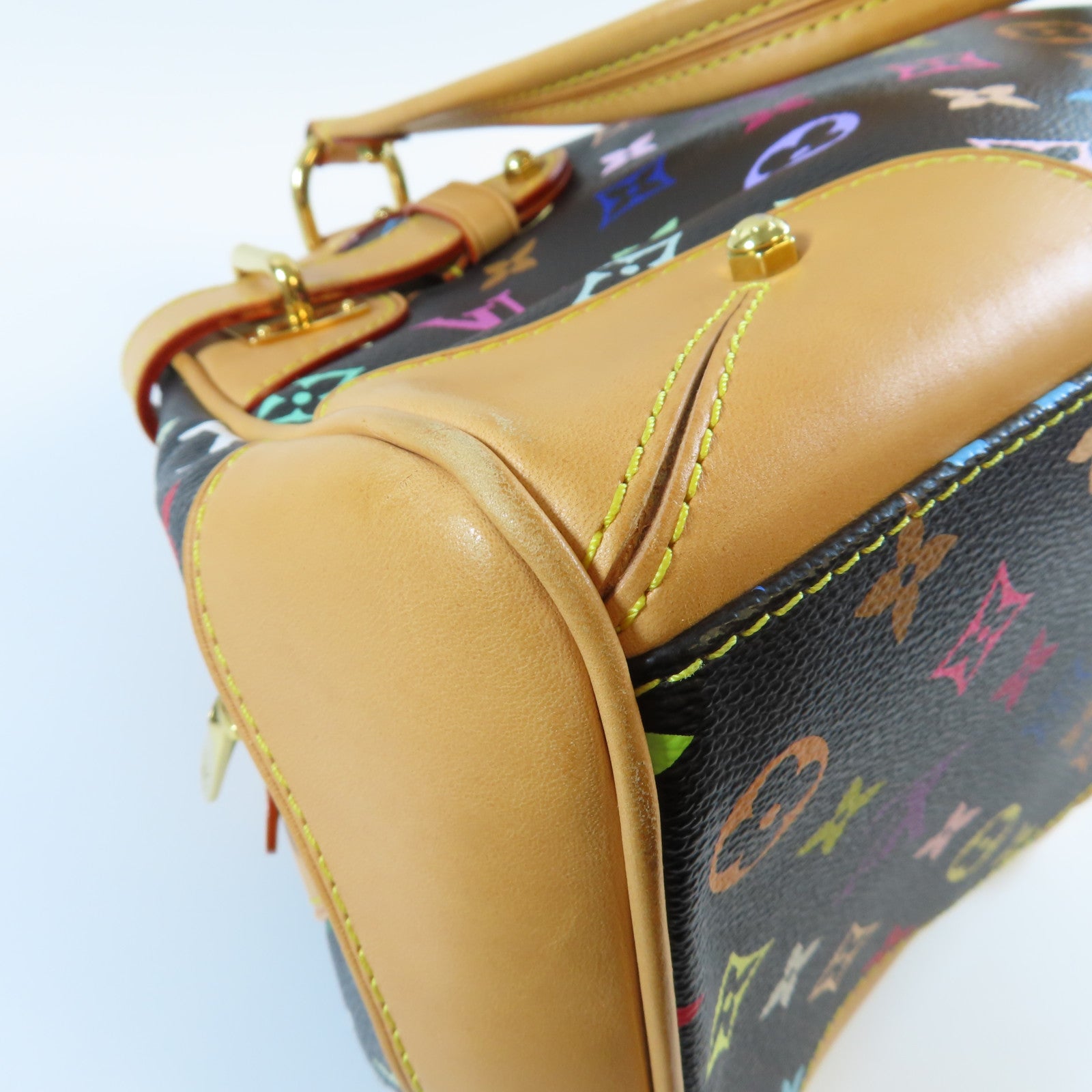 LOUIS VUITTON Monogram Multicolore Claudia金扣肩背袋啡色/黑色