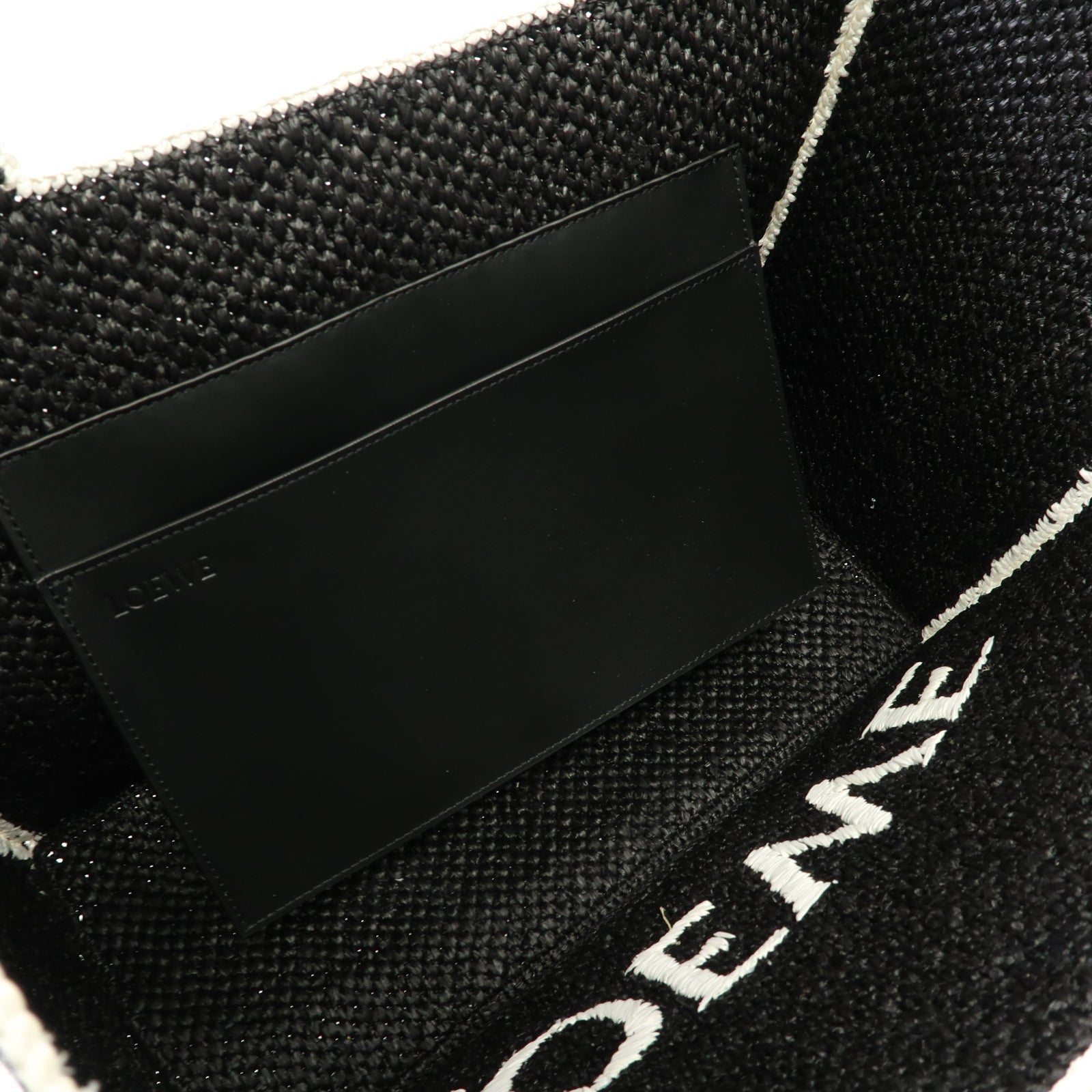 LOEWE 酒椰Tote Bag手挽袋黒色/白色