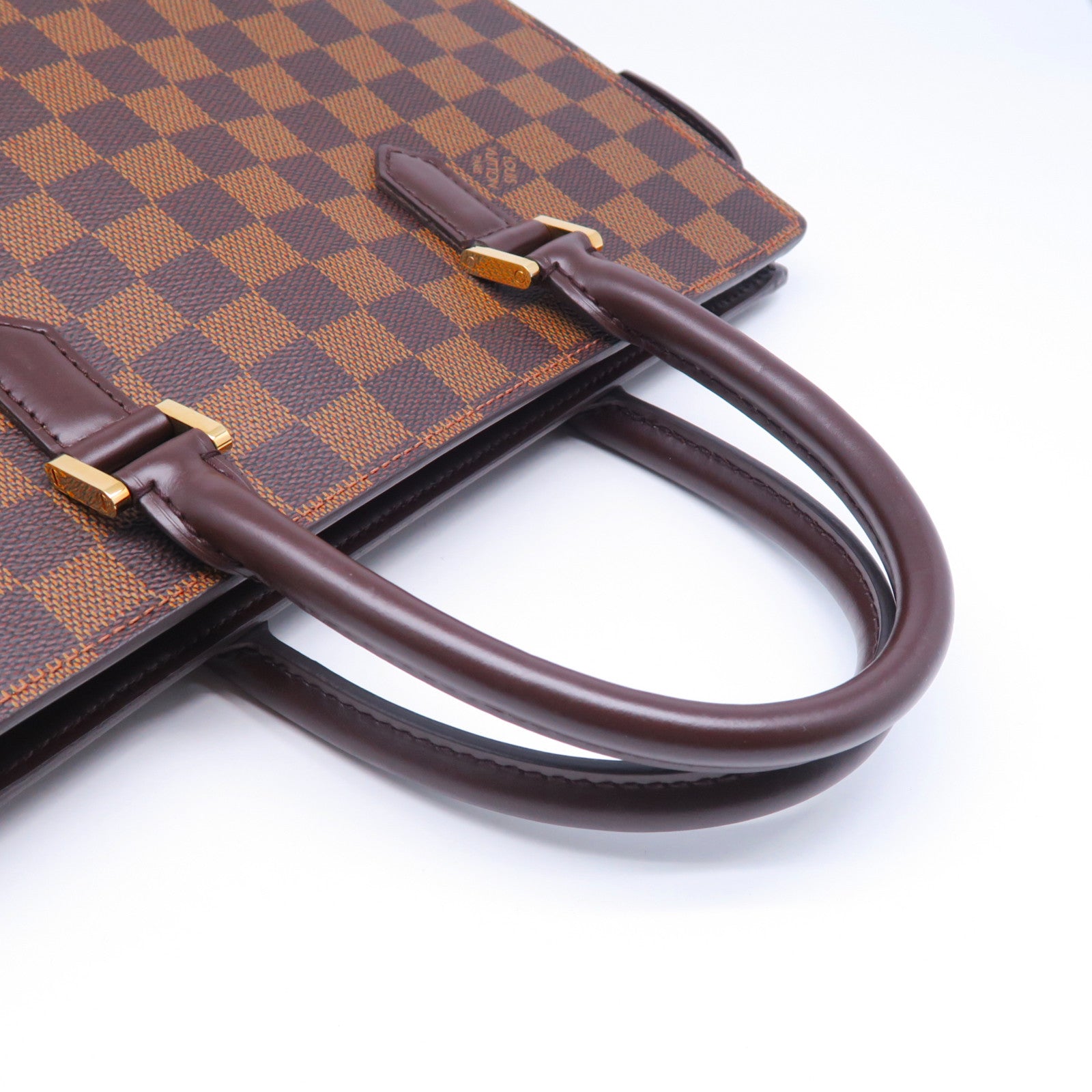 LOUIS VUITTON 【激減優惠】Damier Ebene Venice PM金扣手挽袋啡色