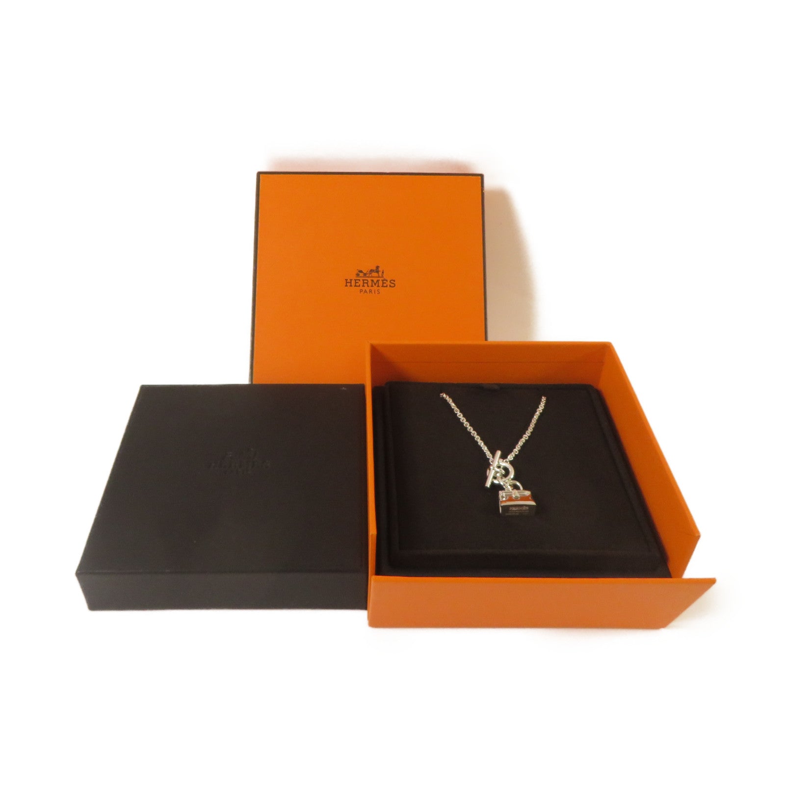 HERMES 925純銀Kelly Necklace項鍊銀色