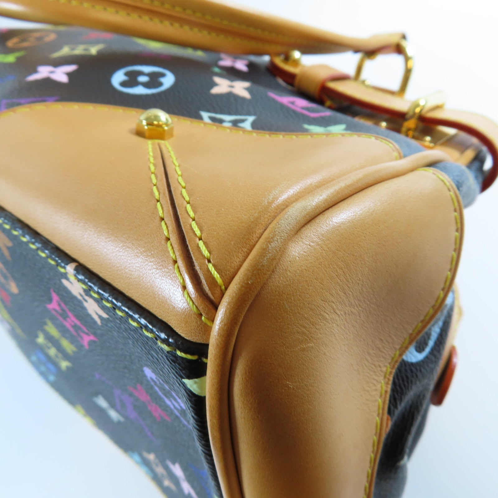 LOUIS VUITTON Monogram Multicolore Claudia金扣肩背袋啡色/黑色