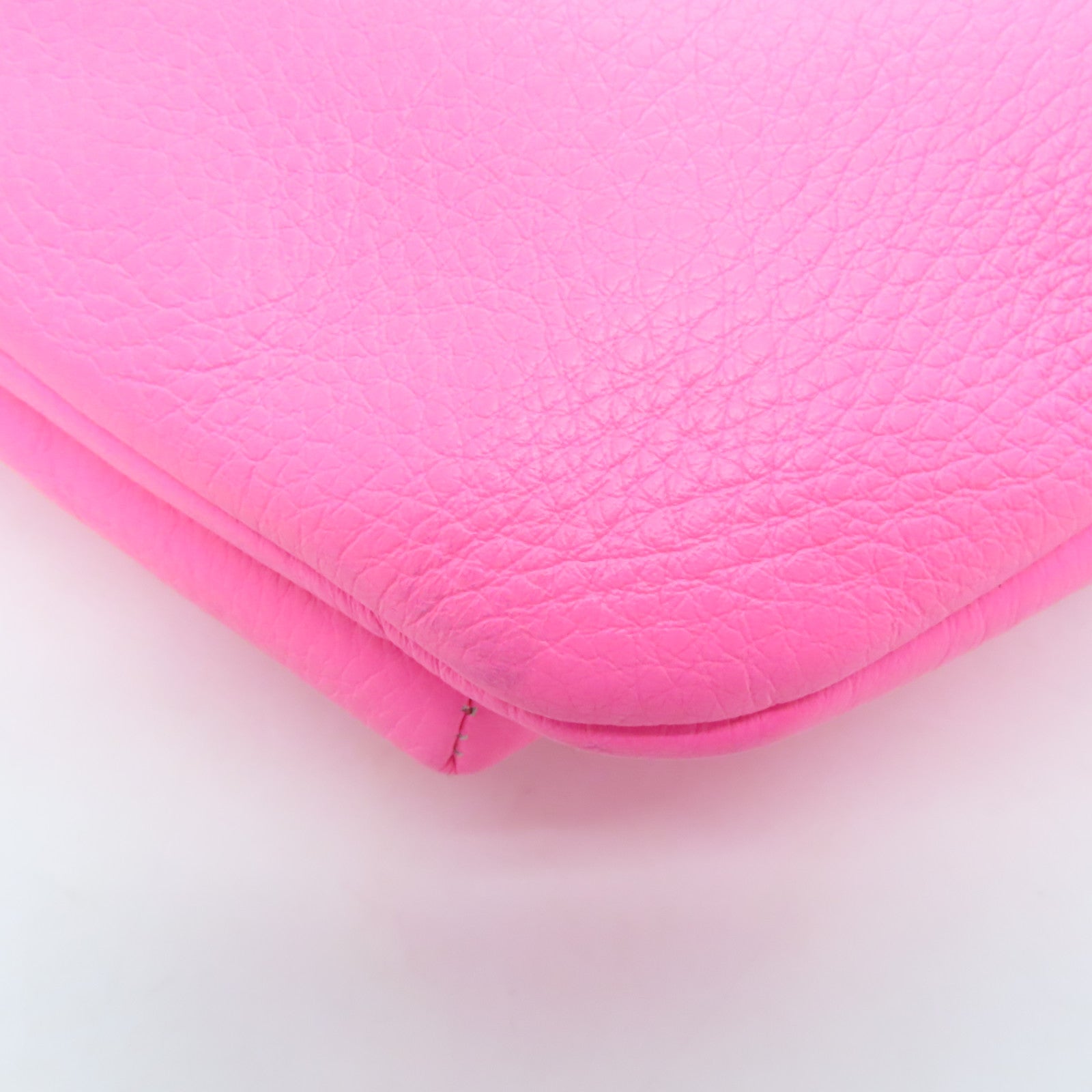 BALENCIAGA Leather Waist Bag Silver Buckle Pink
