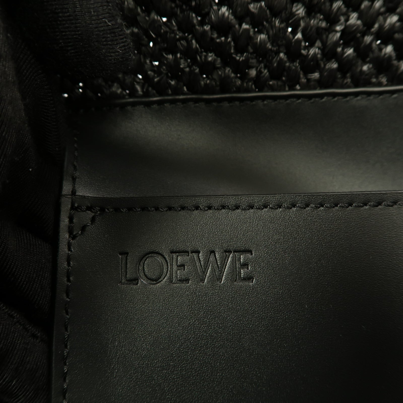 LOEWE 酒椰Tote Bag手挽袋黒色/白色