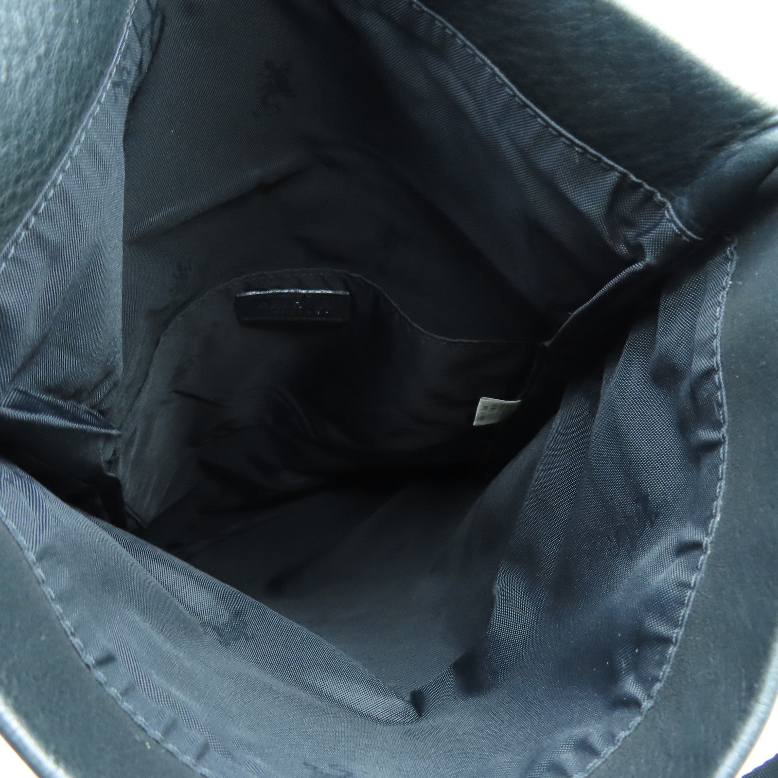 agnes b. 皮革Shoulder Bag銀扣肩背袋黑色