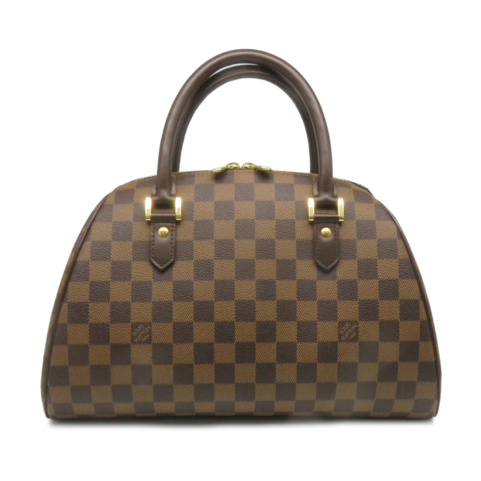 LOUIS VUITTON Damier Ribera MM Hand Bag金扣手挽袋黑色