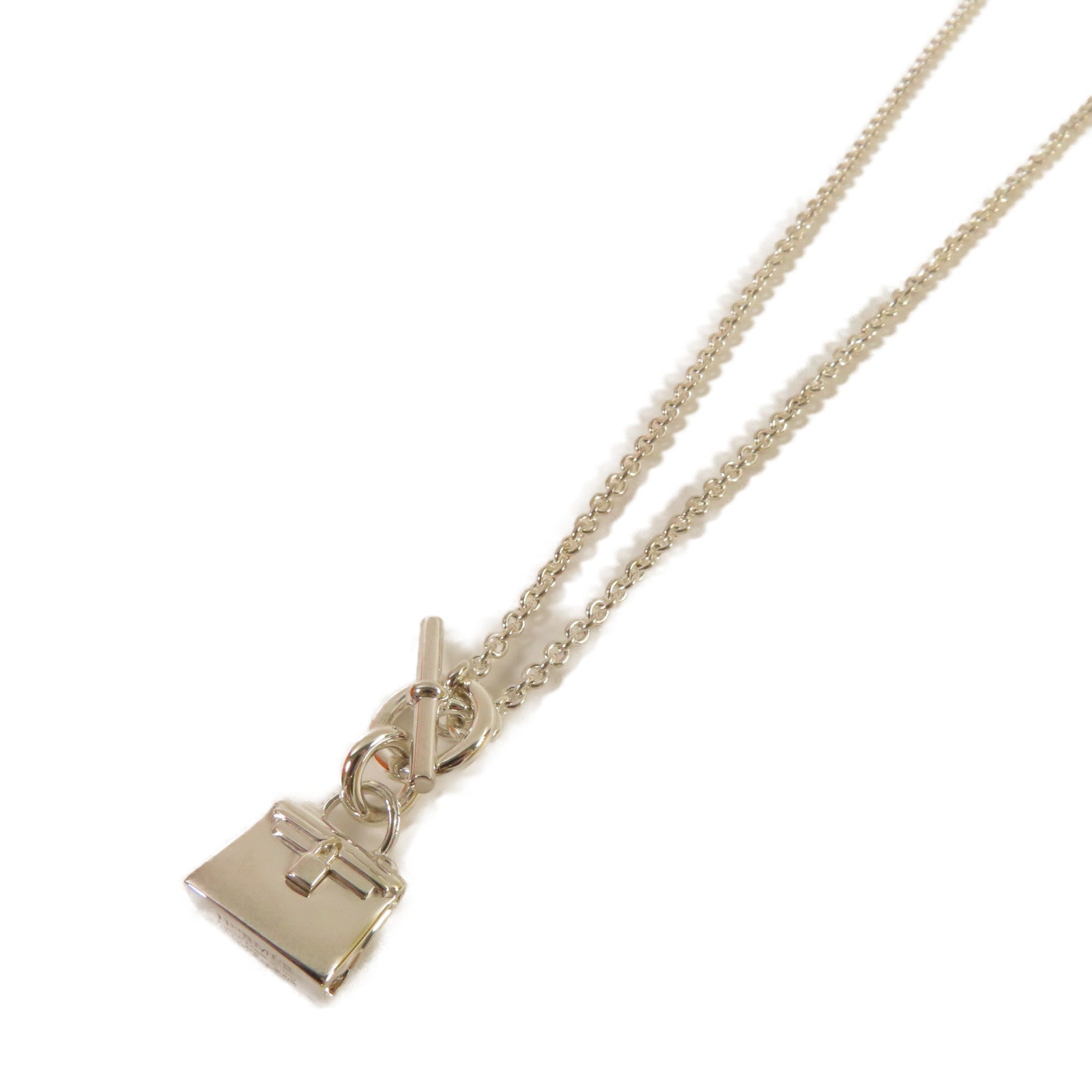HERMES 925純銀Kelly Necklace項鍊銀色