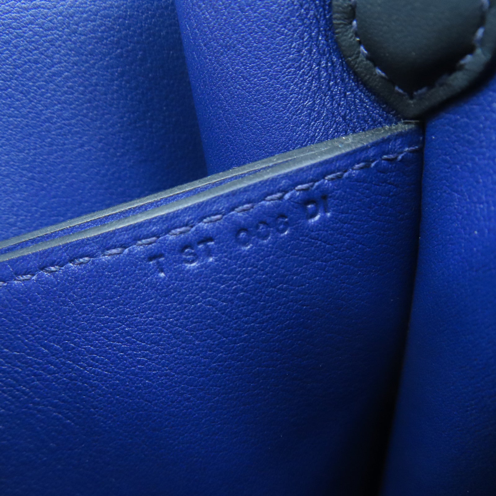 HERMES Suede Leather Roulis 23 Silver Buckle Shoulder Bag Blue