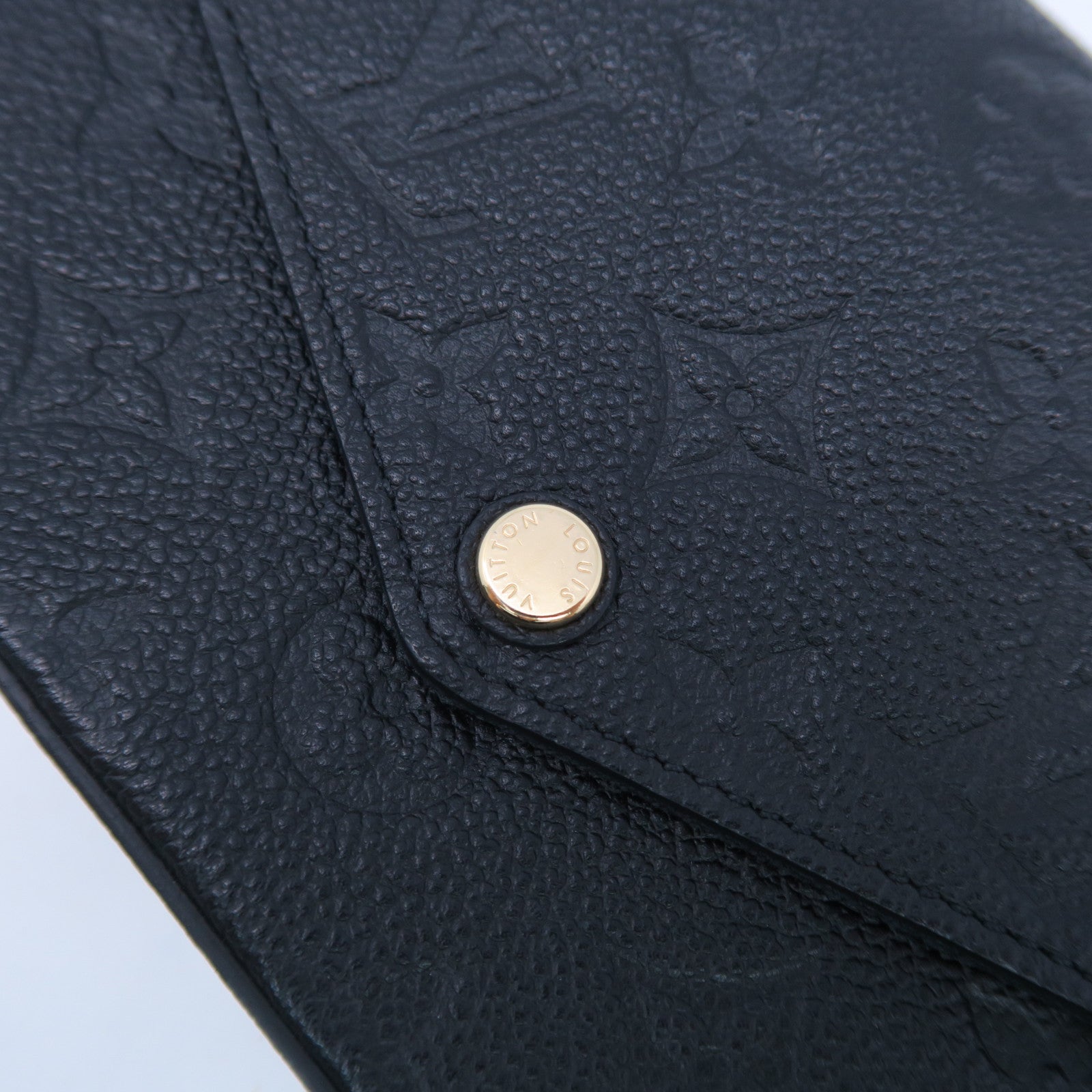 LOUIS VUITTON Monogram Empreinte Pochette Felicie金扣鏈帶肩背袋黑色