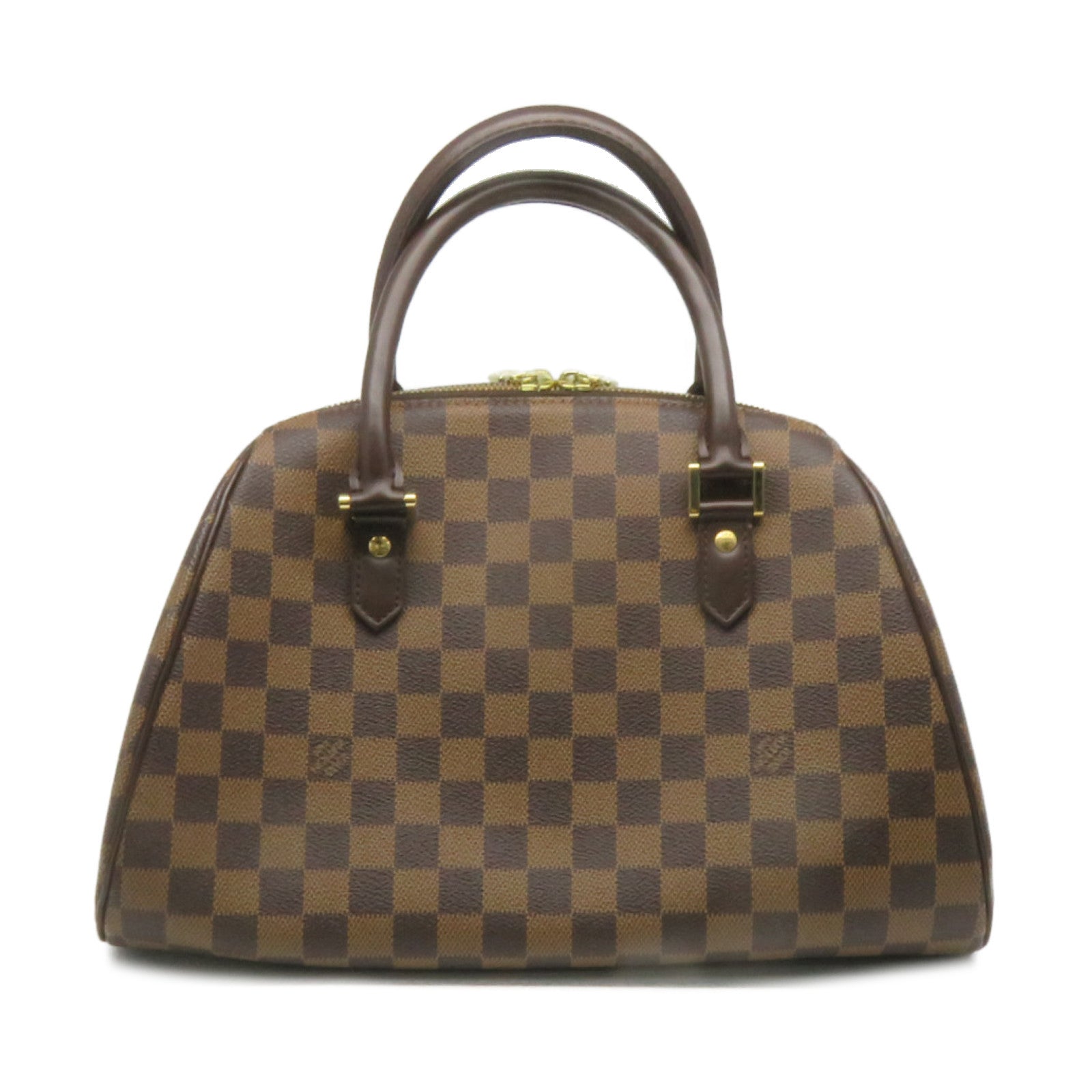 LOUIS VUITTON Damier Ribera MM Hand Bag金扣手挽袋黑色