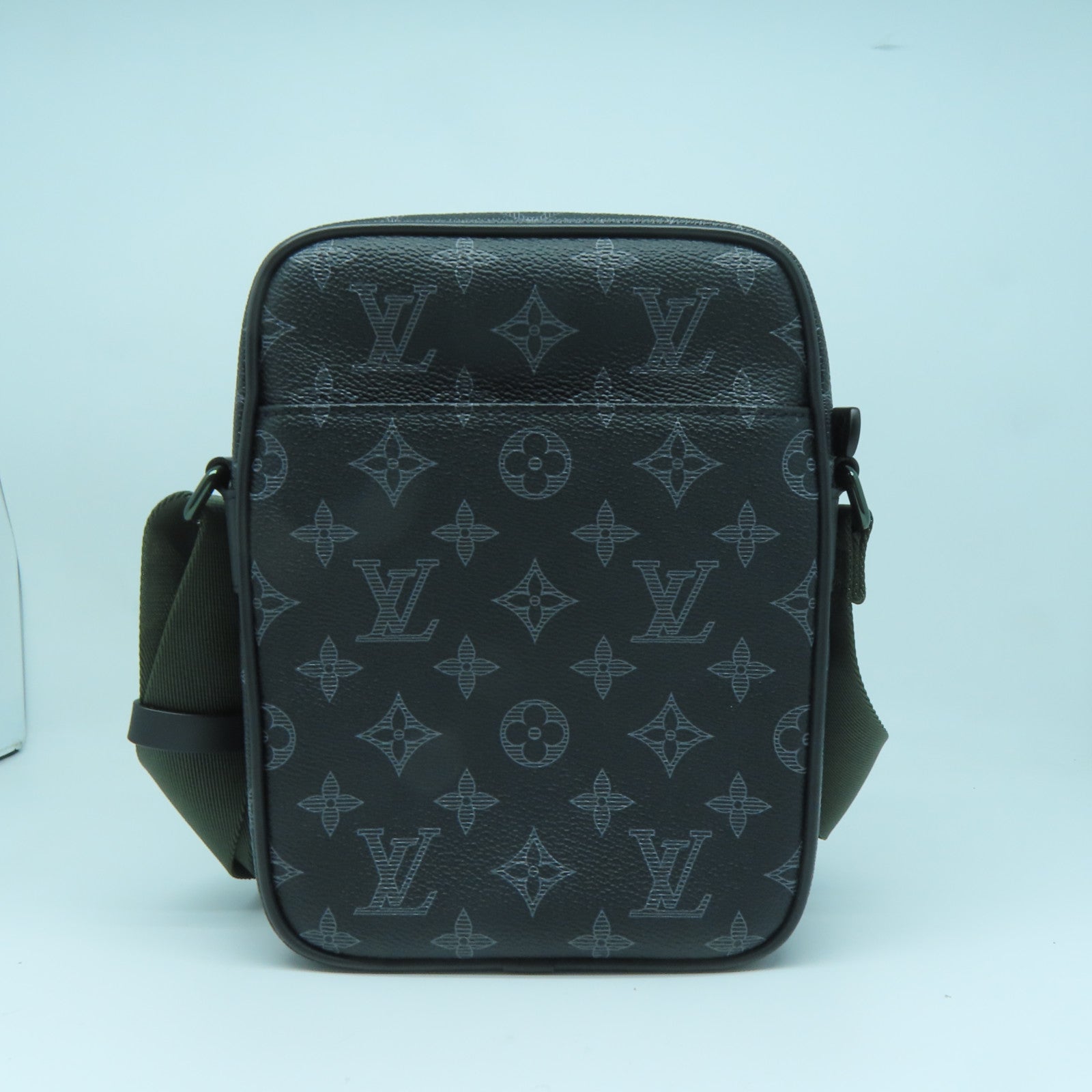 LOUIS VUITTON Monogram Eclipse Danube PM Vivienne Shoulder Bag Black
