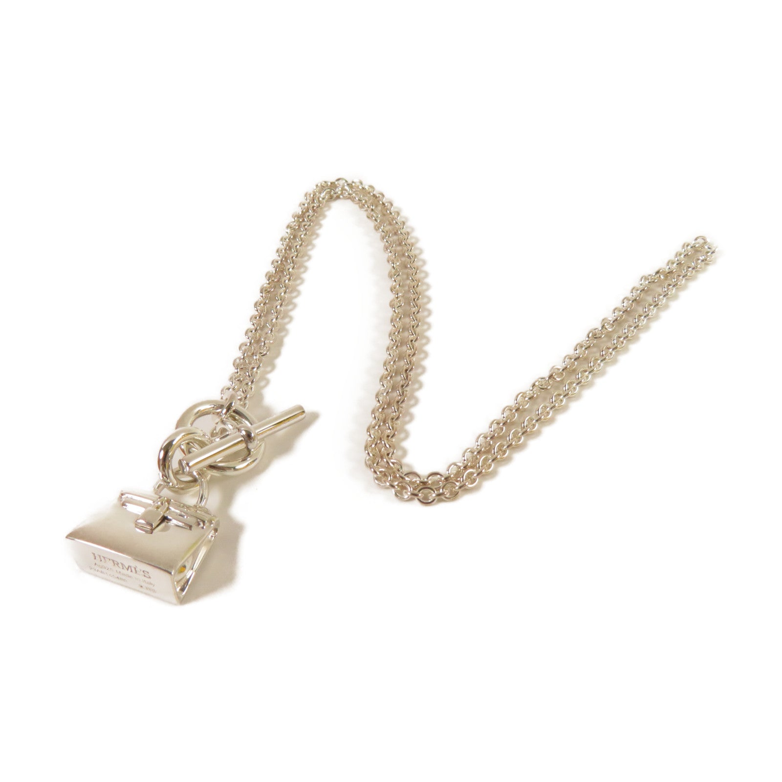 HERMES 925純銀Kelly Necklace項鍊銀色